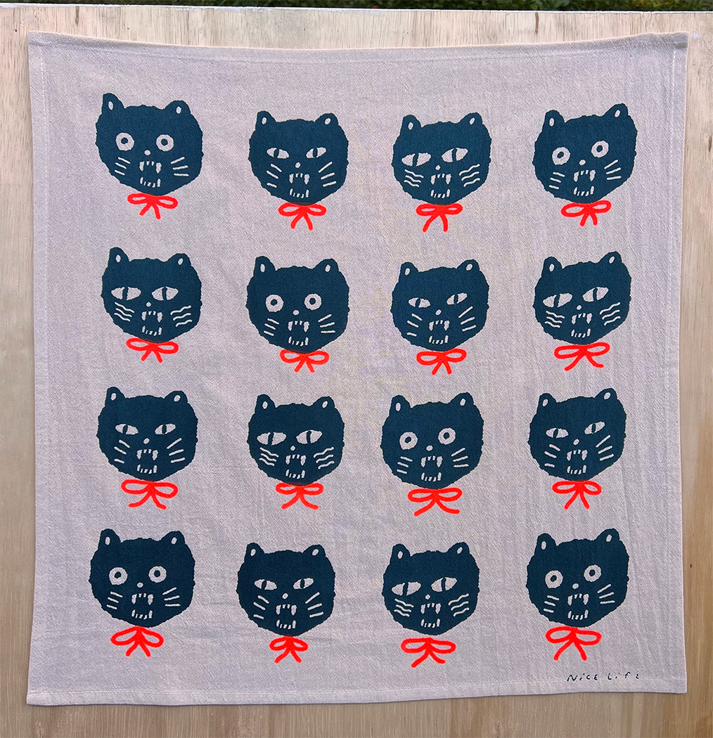 Bad Cats Tea Towel