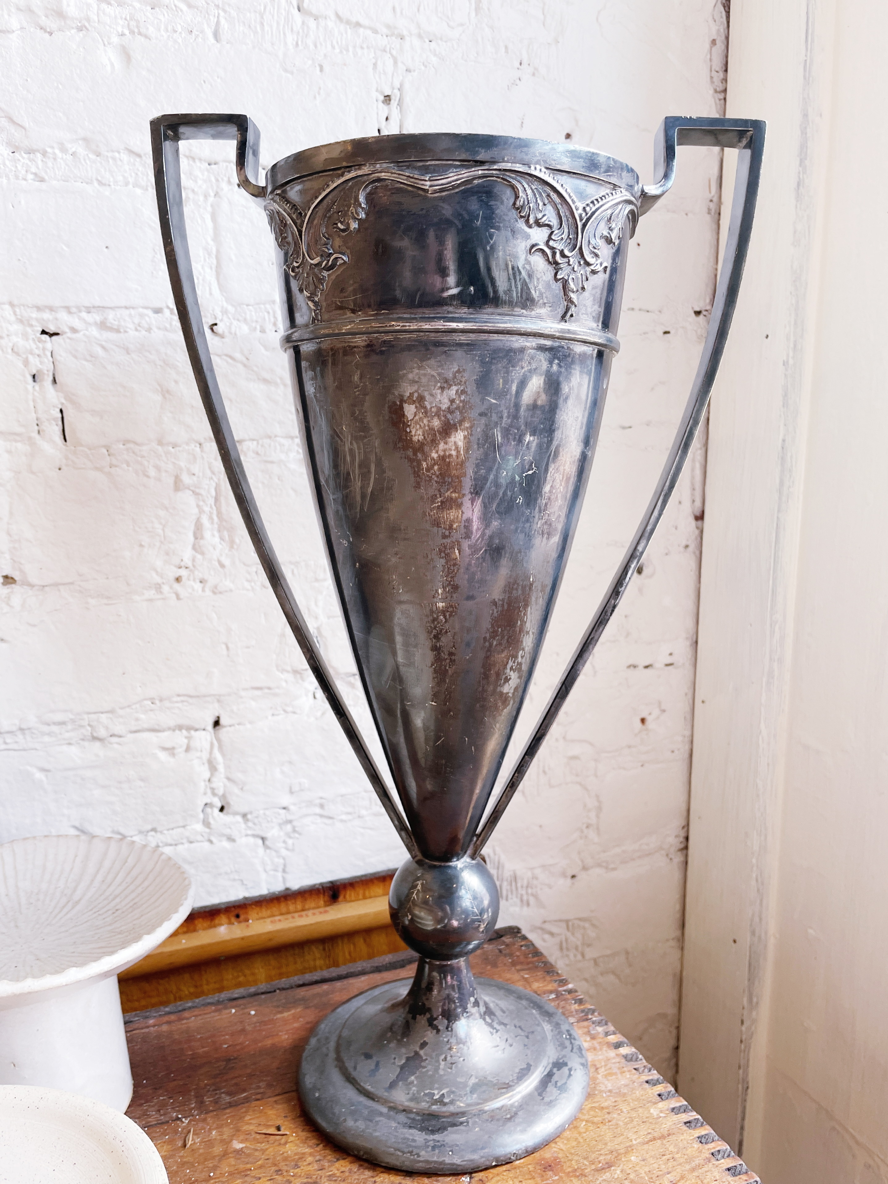 1919 Silver Plated Pittsburg Press Liberty Baseball League Trophy