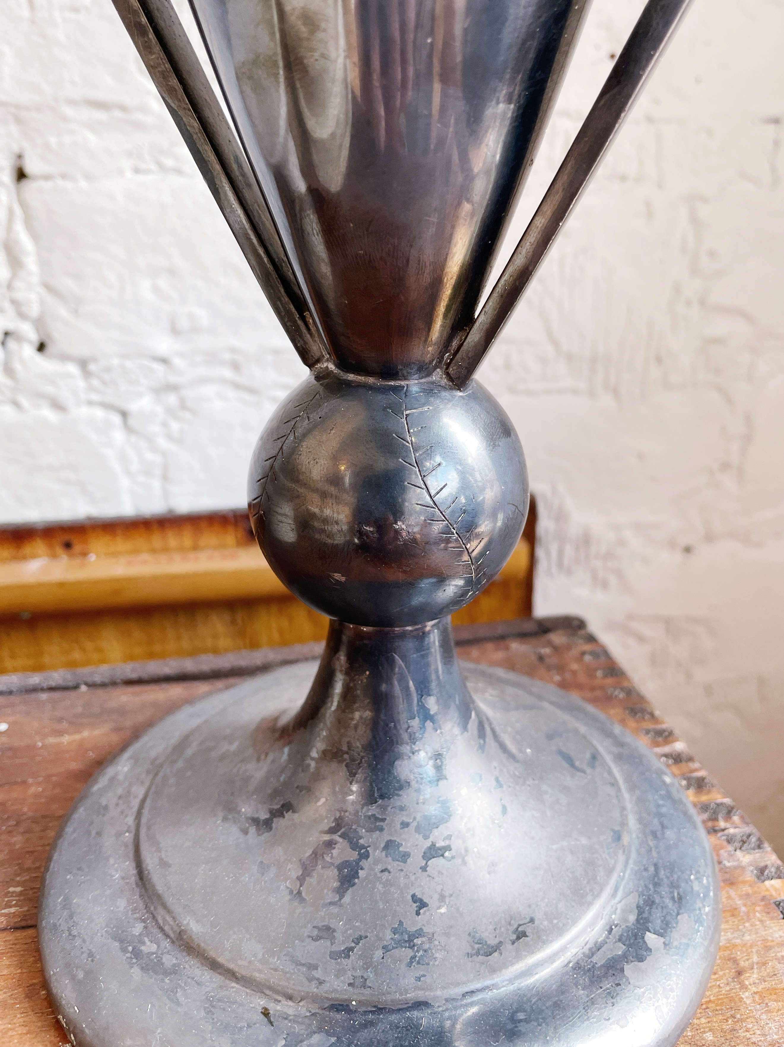 1919 Silver Plated Pittsburg Press Liberty Baseball League Trophy