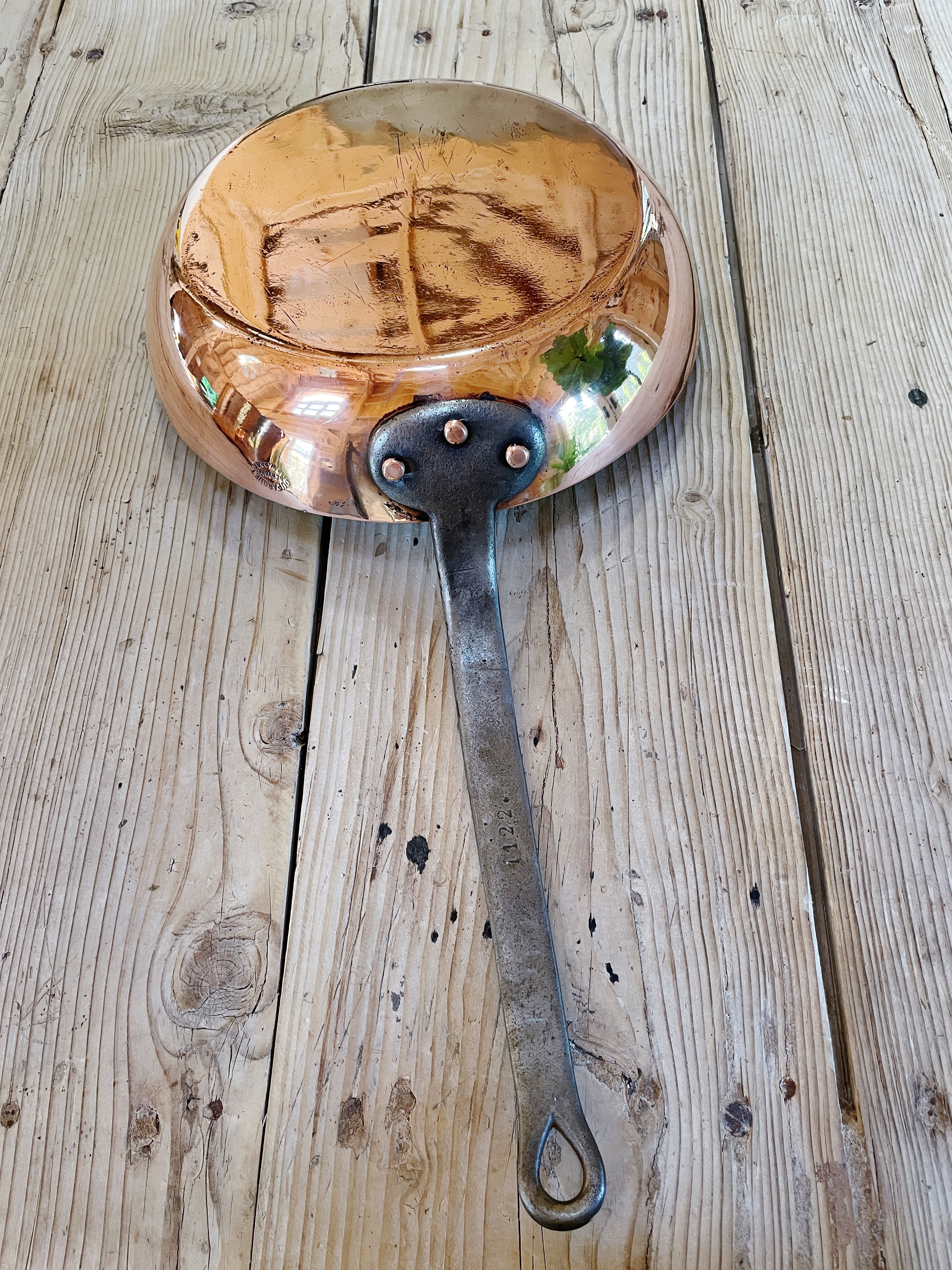 Antique Duparquet Copper Frying Pan