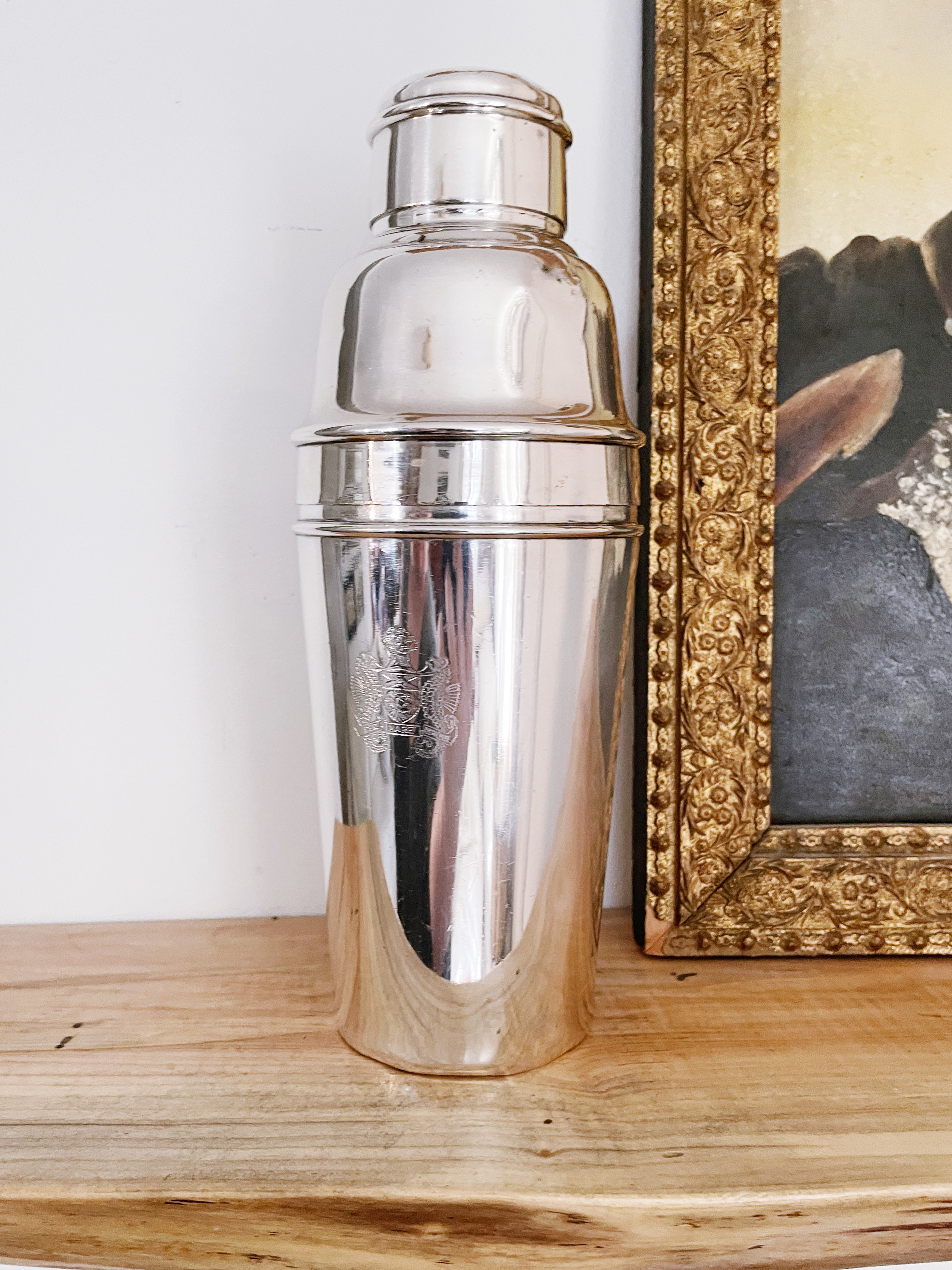 Antique Royal Mail Lines Silver Plated Cocktail Shaker