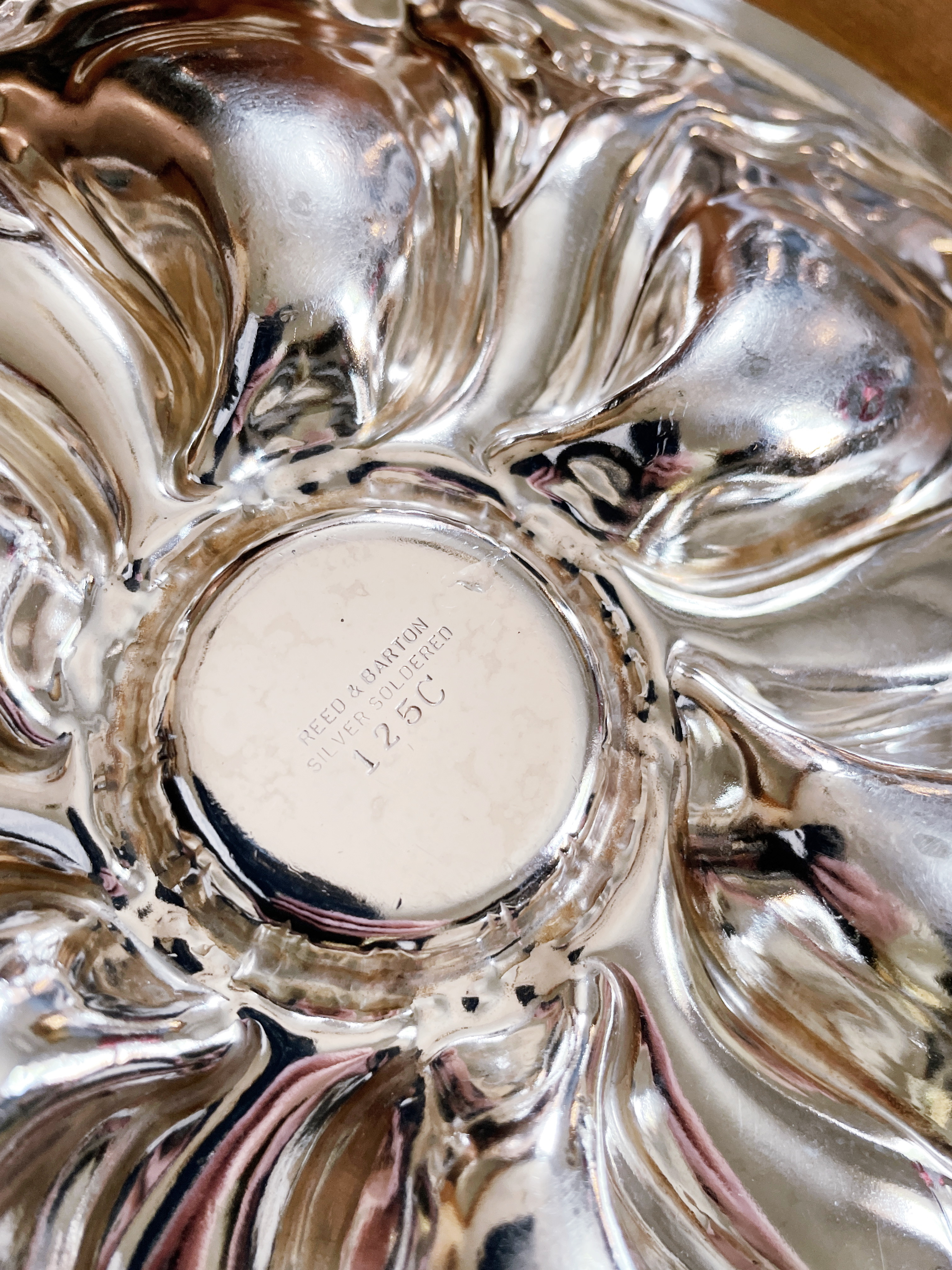 Antique Silver Plated Hotel Oyster Tray