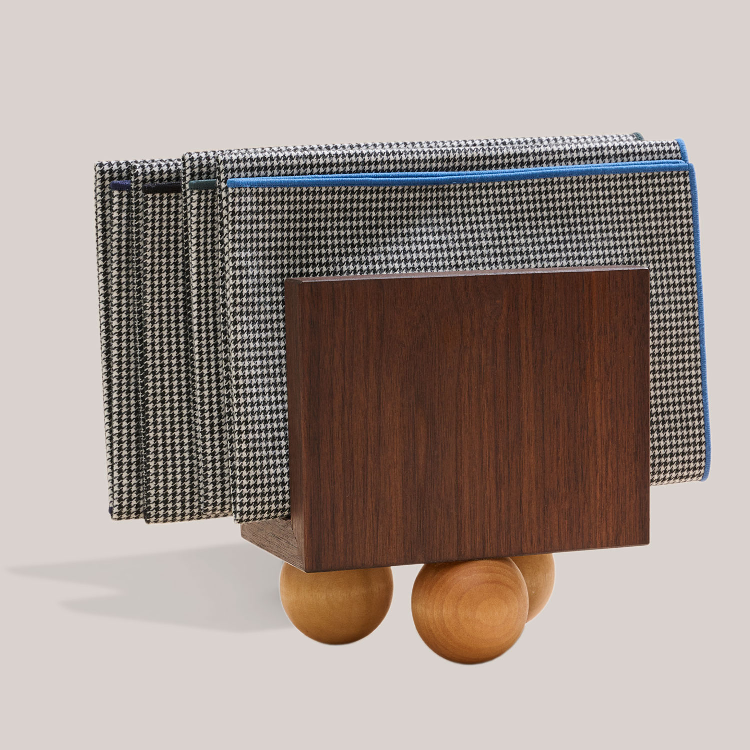 Walnut & Birch Wooden Napkin Holder