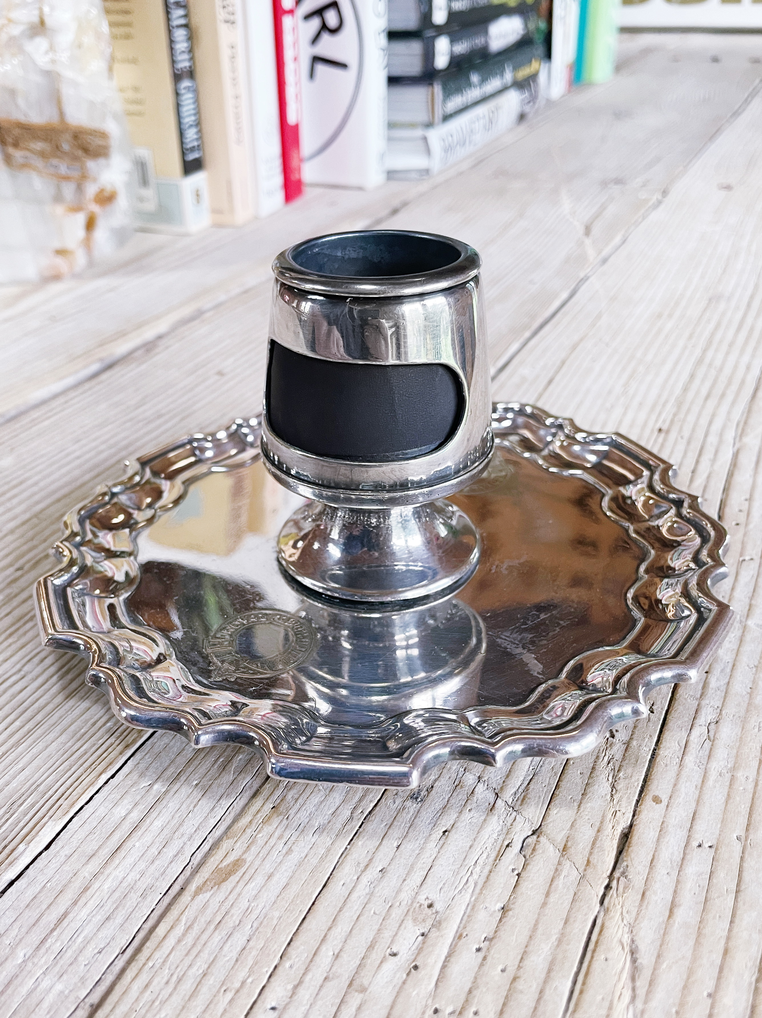 Vintage English Silver Plated Match Holder from Royal Albion Hotel in Brighton