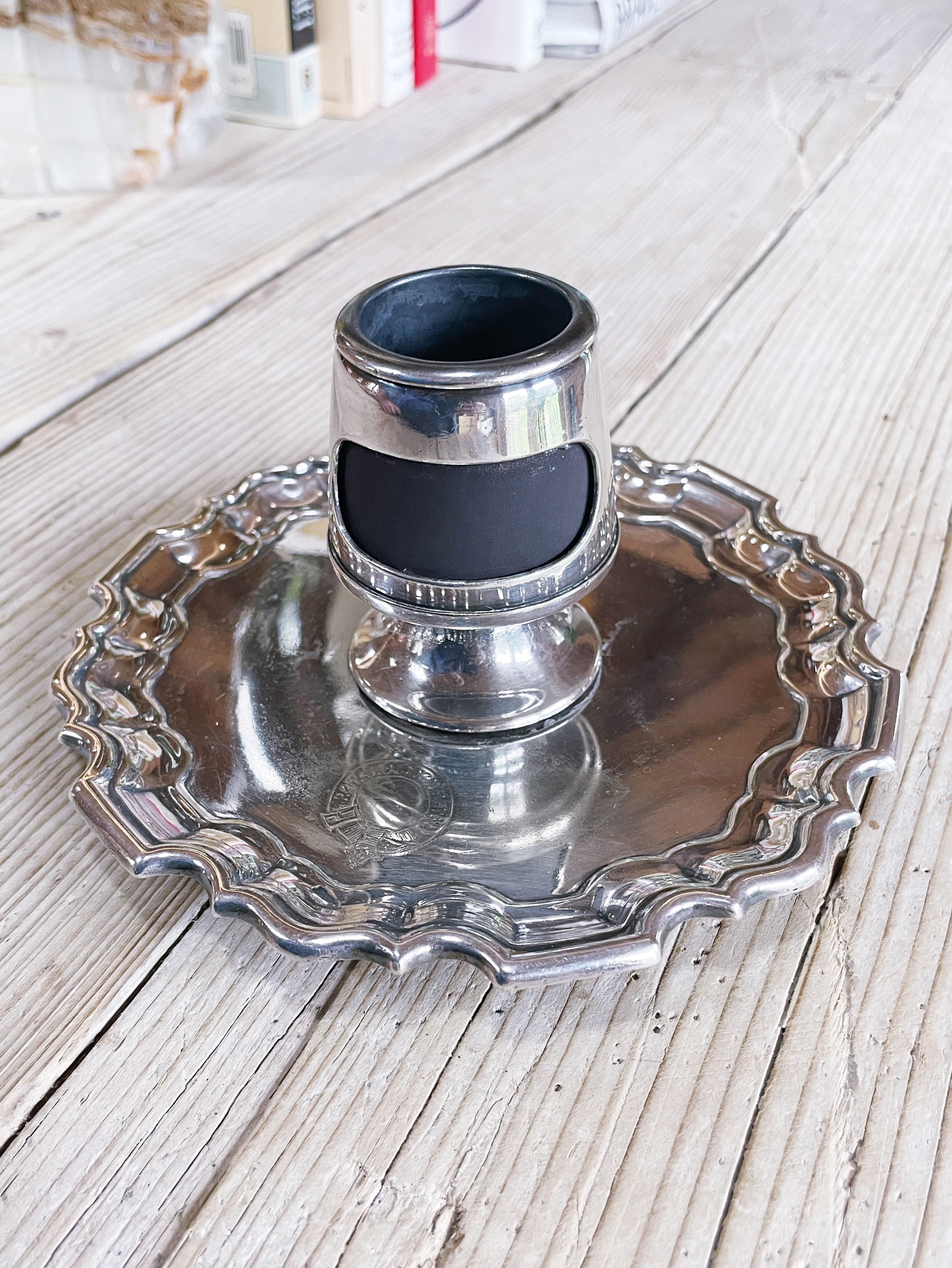 Vintage English Silver Plated Match Holder from Royal Albion Hotel in Brighton