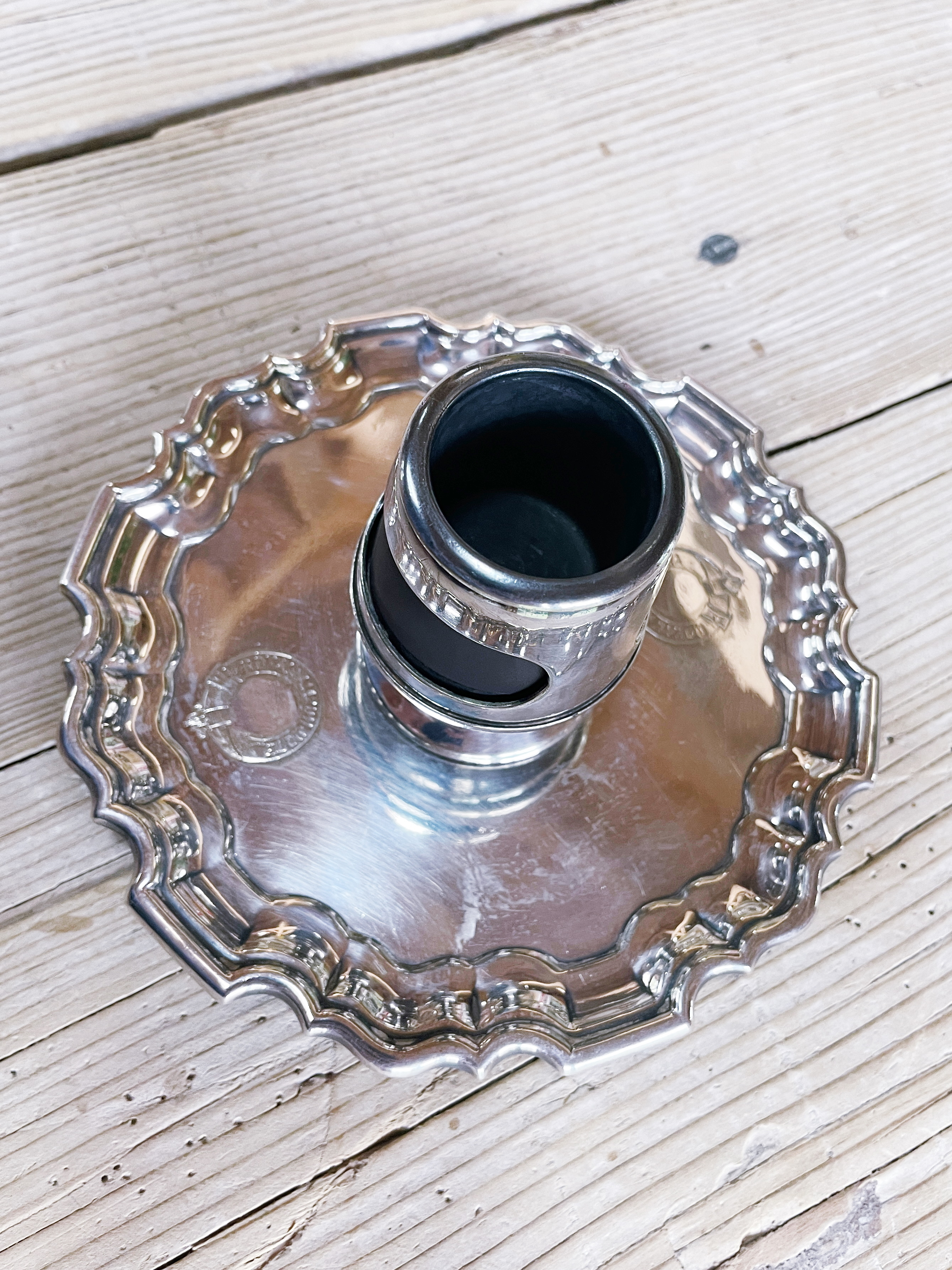 Vintage English Silver Plated Match Holder from Royal Albion Hotel in Brighton