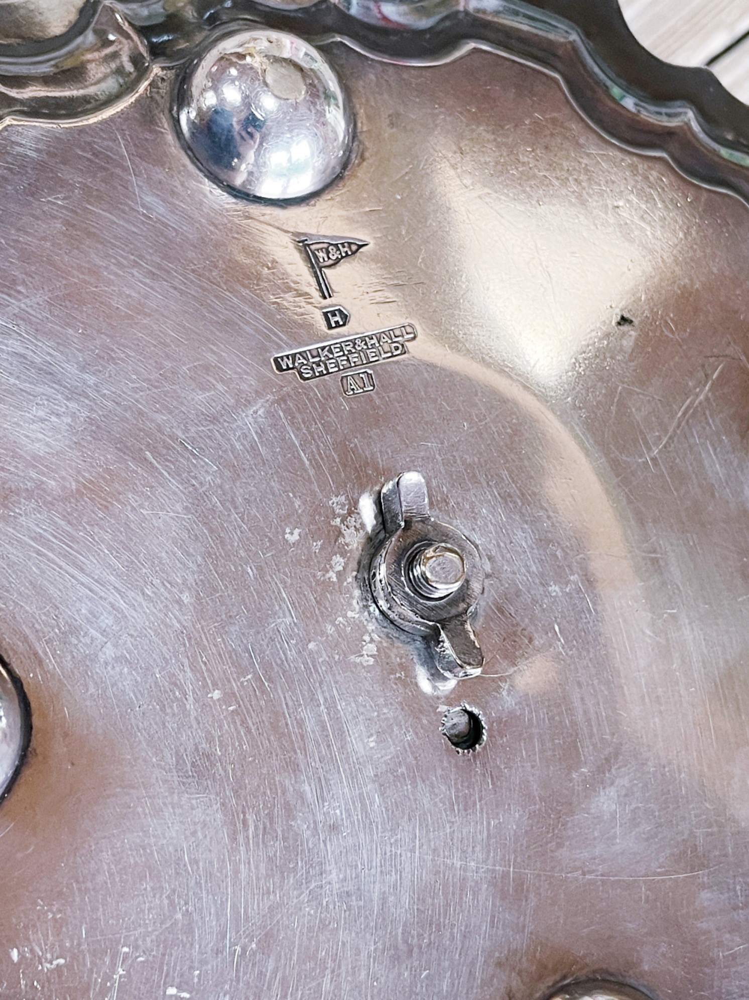 Vintage English Silver Plated Match Holder from Royal Albion Hotel in Brighton