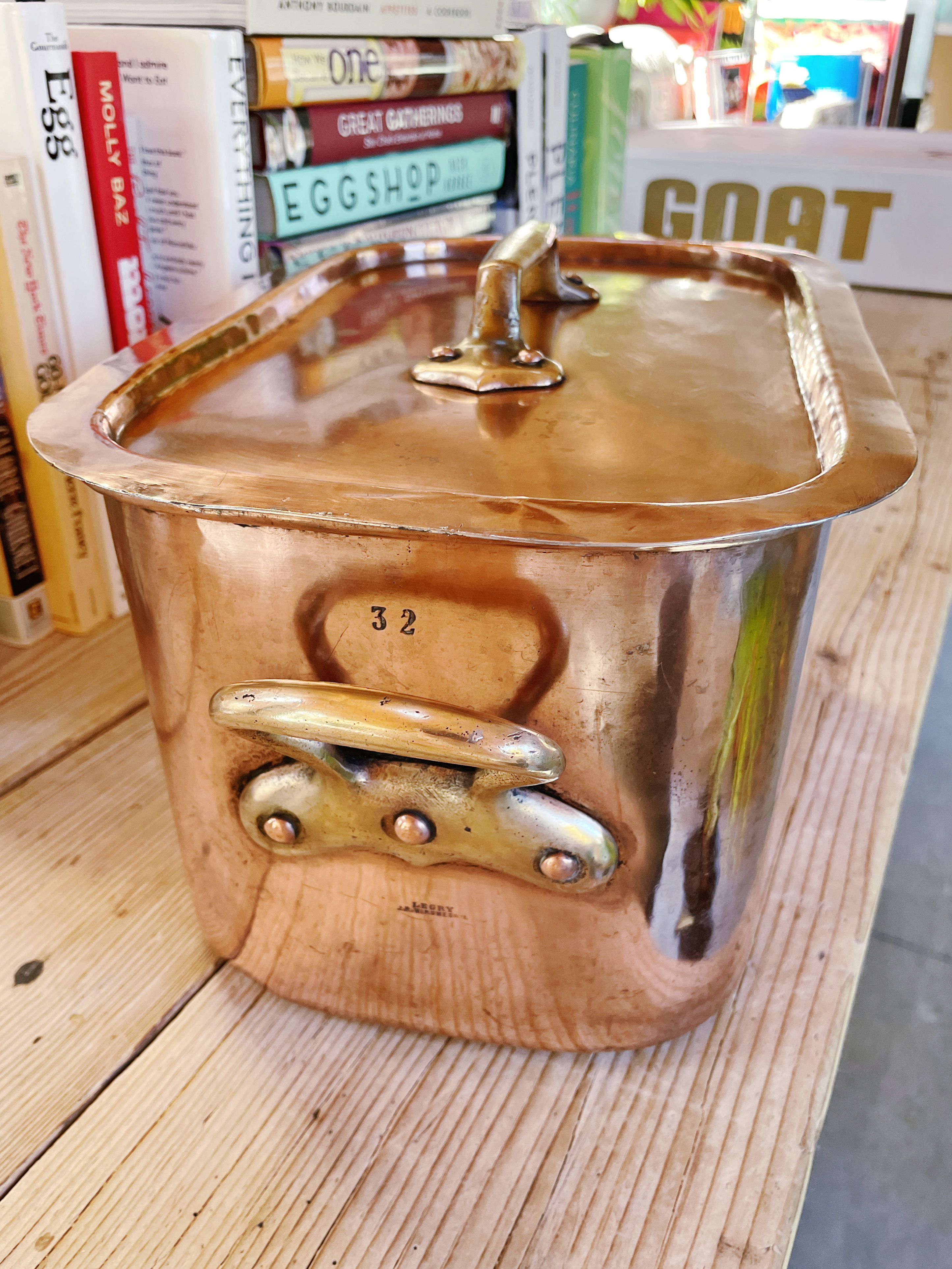 Antique French Legry Copper Daubiere Pan