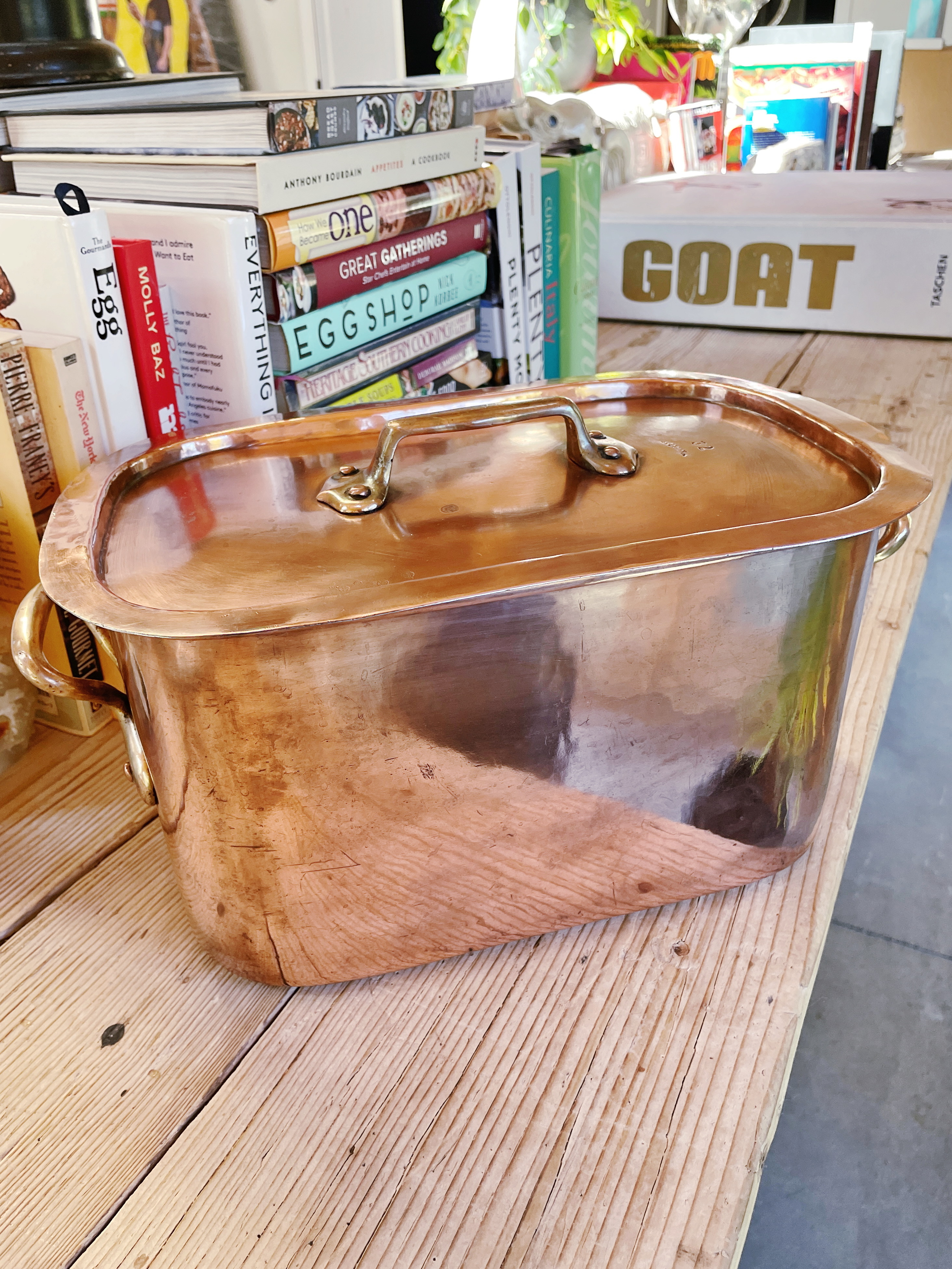 Antique French Legry Copper Daubiere Pan