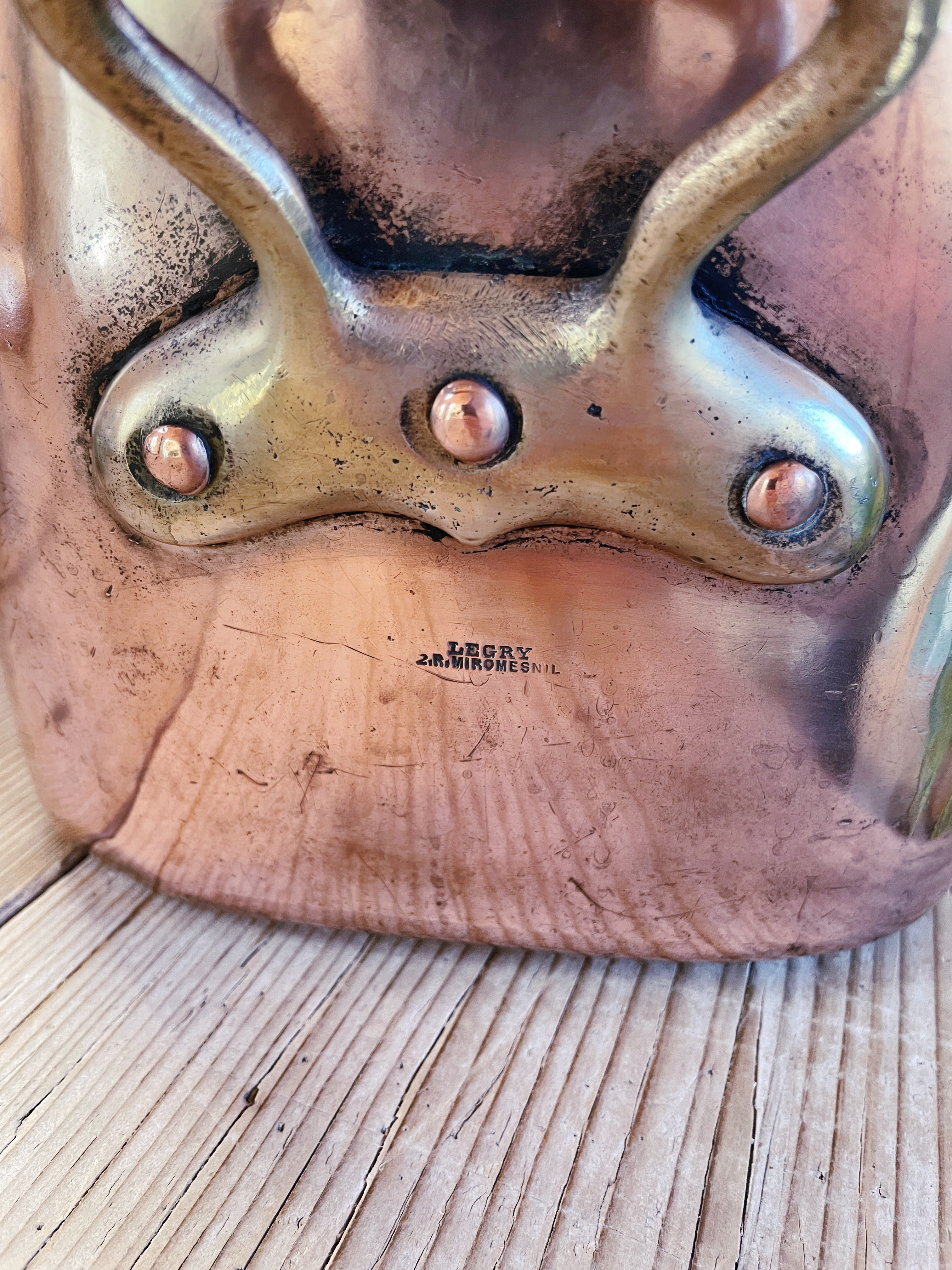 Antique French Legry Copper Daubiere Pan