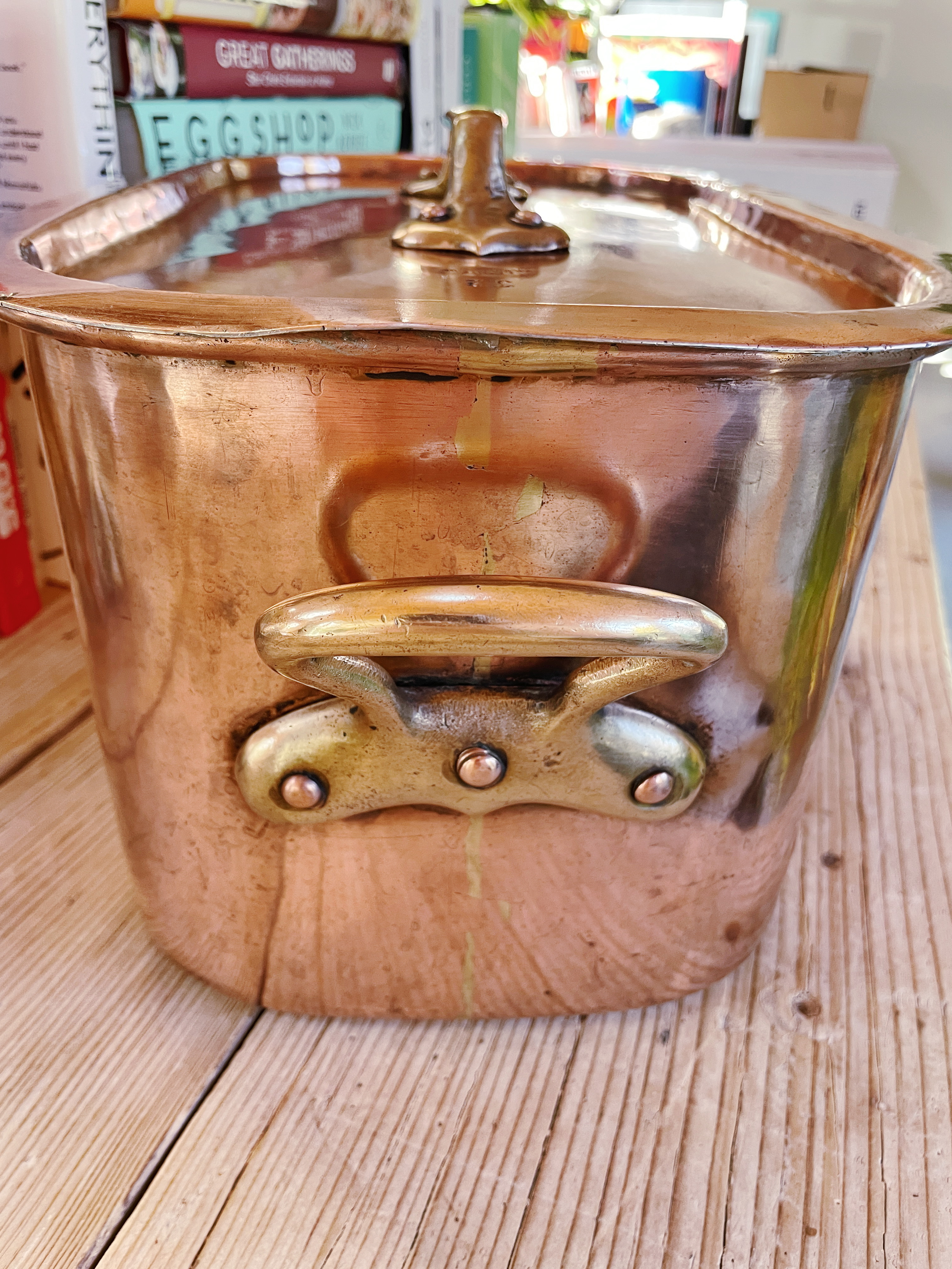 Antique French Legry Copper Daubiere Pan