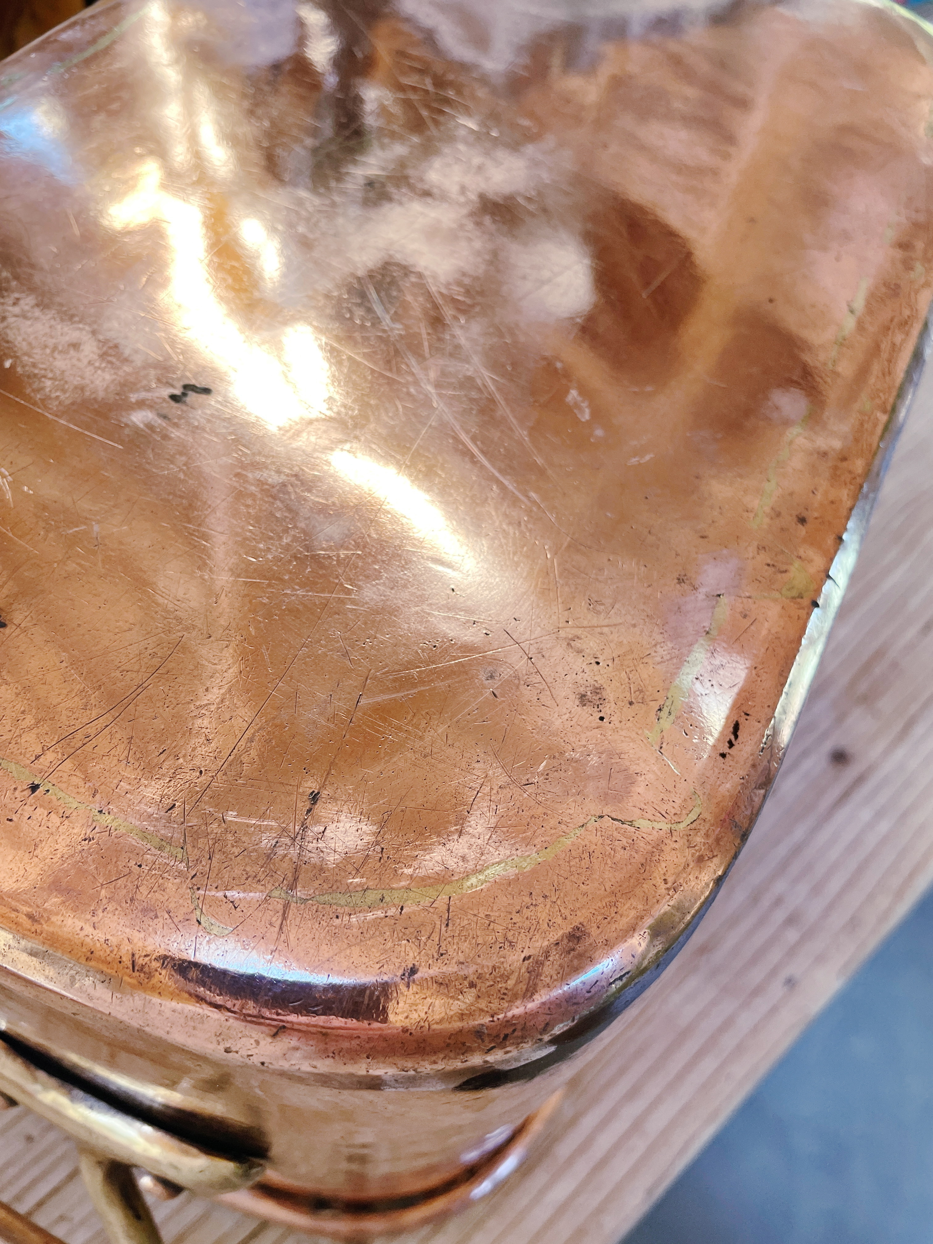 Antique French Legry Copper Daubiere Pan