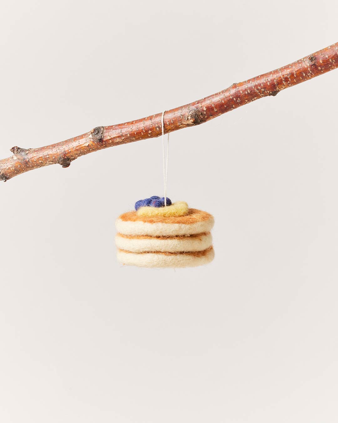 Felted Pancake Ornament