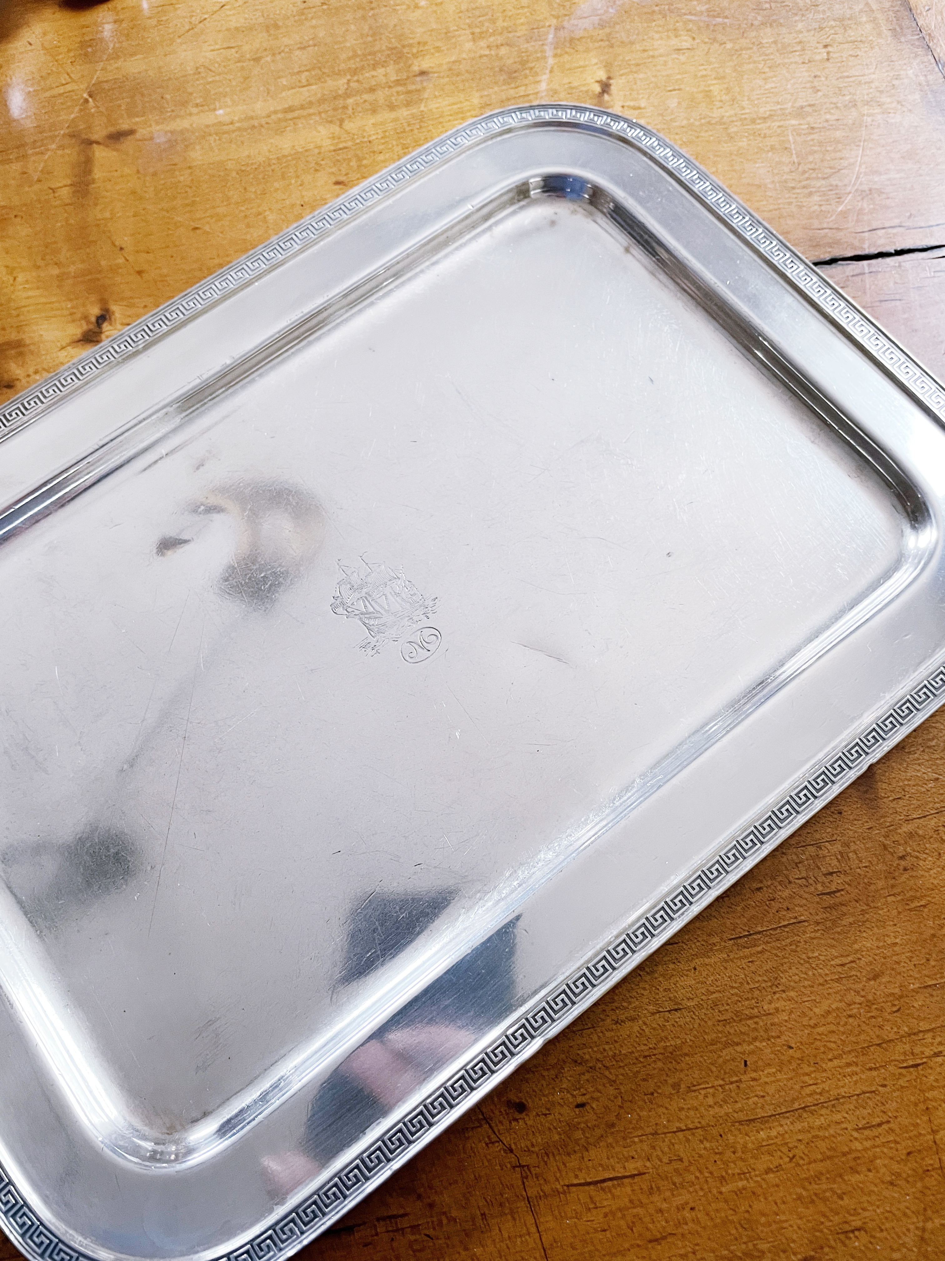 1937 Silver Tray from The Mayflower Hotel