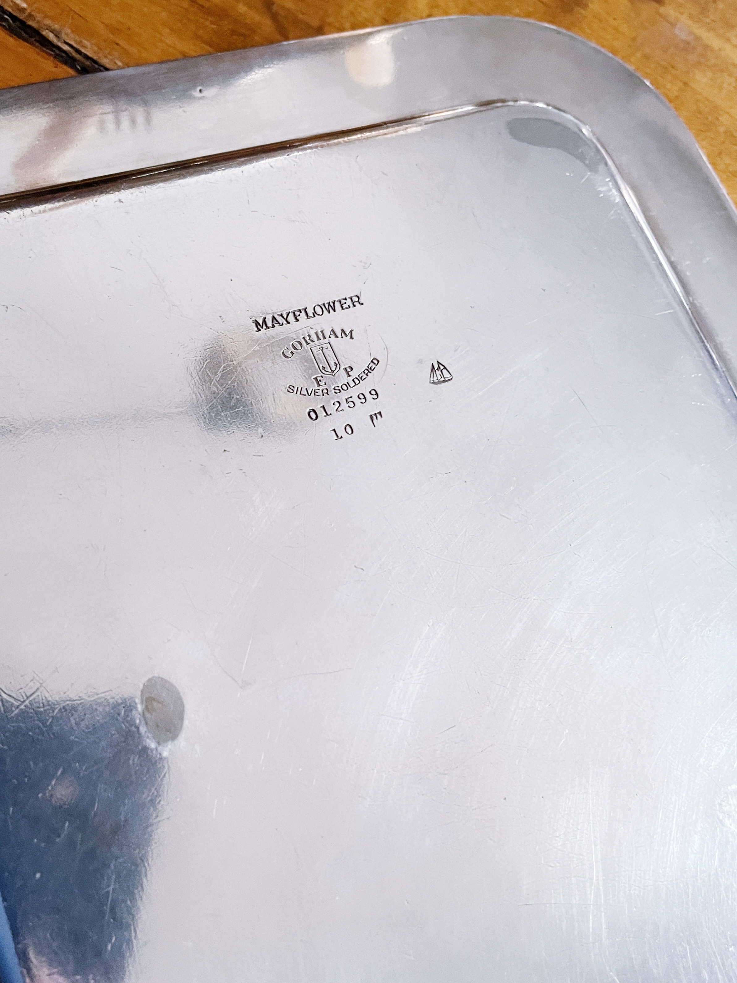 1937 Silver Tray from The Mayflower Hotel