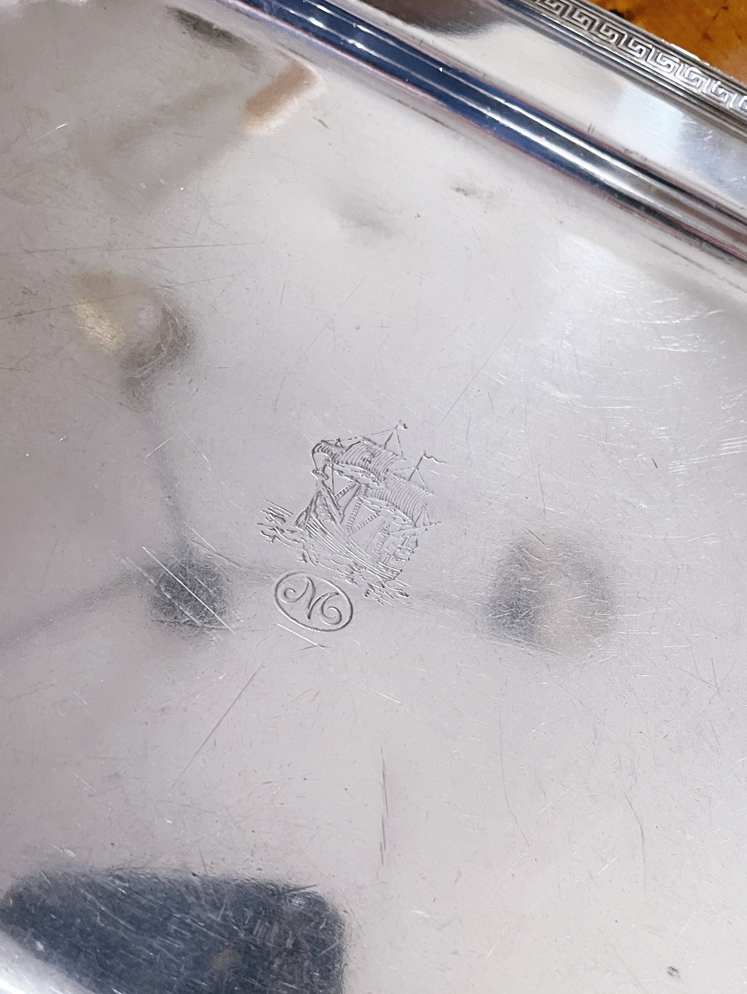 1937 Silver Tray from The Mayflower Hotel