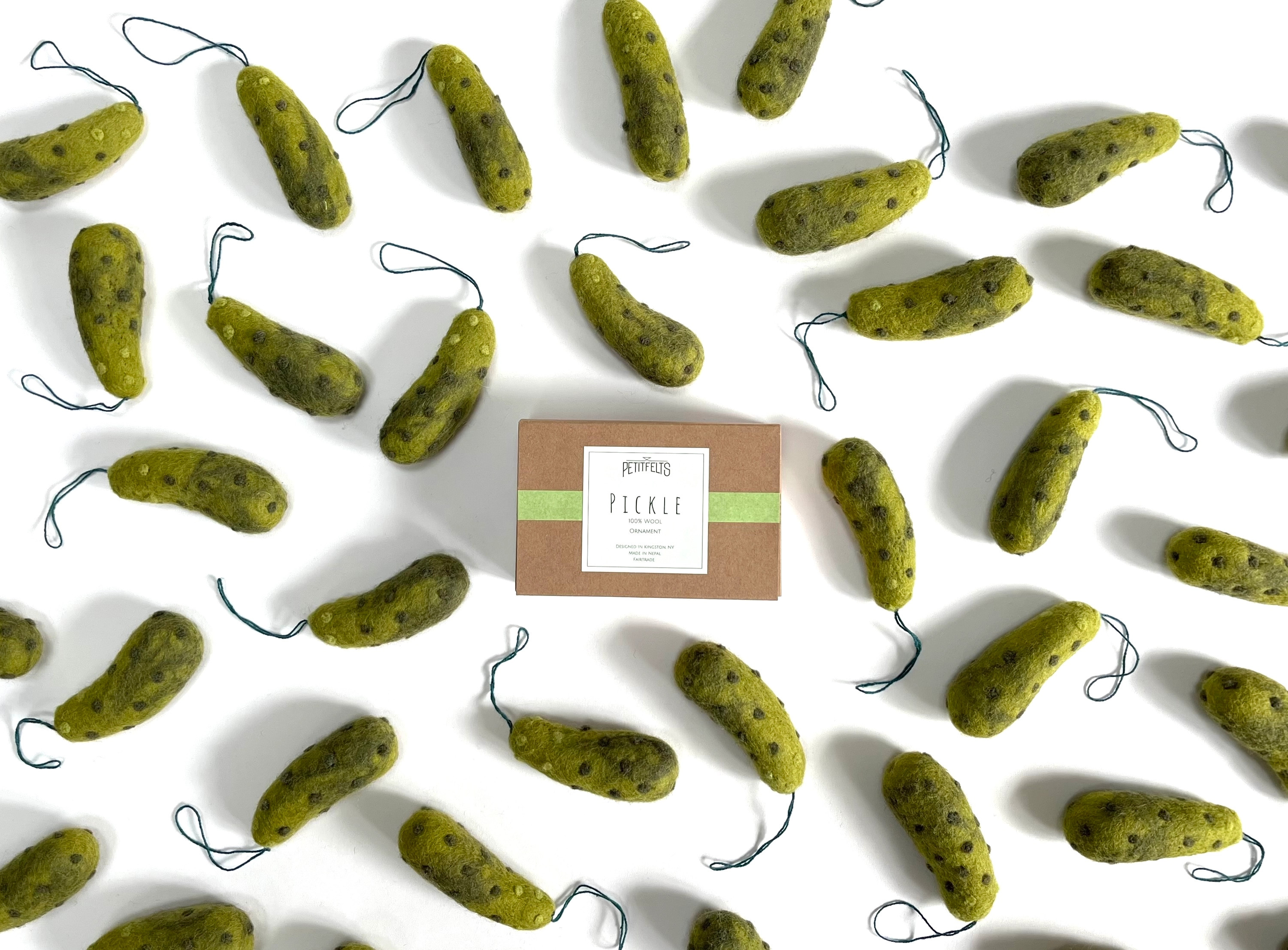 Felted Wool Pickle Ornament