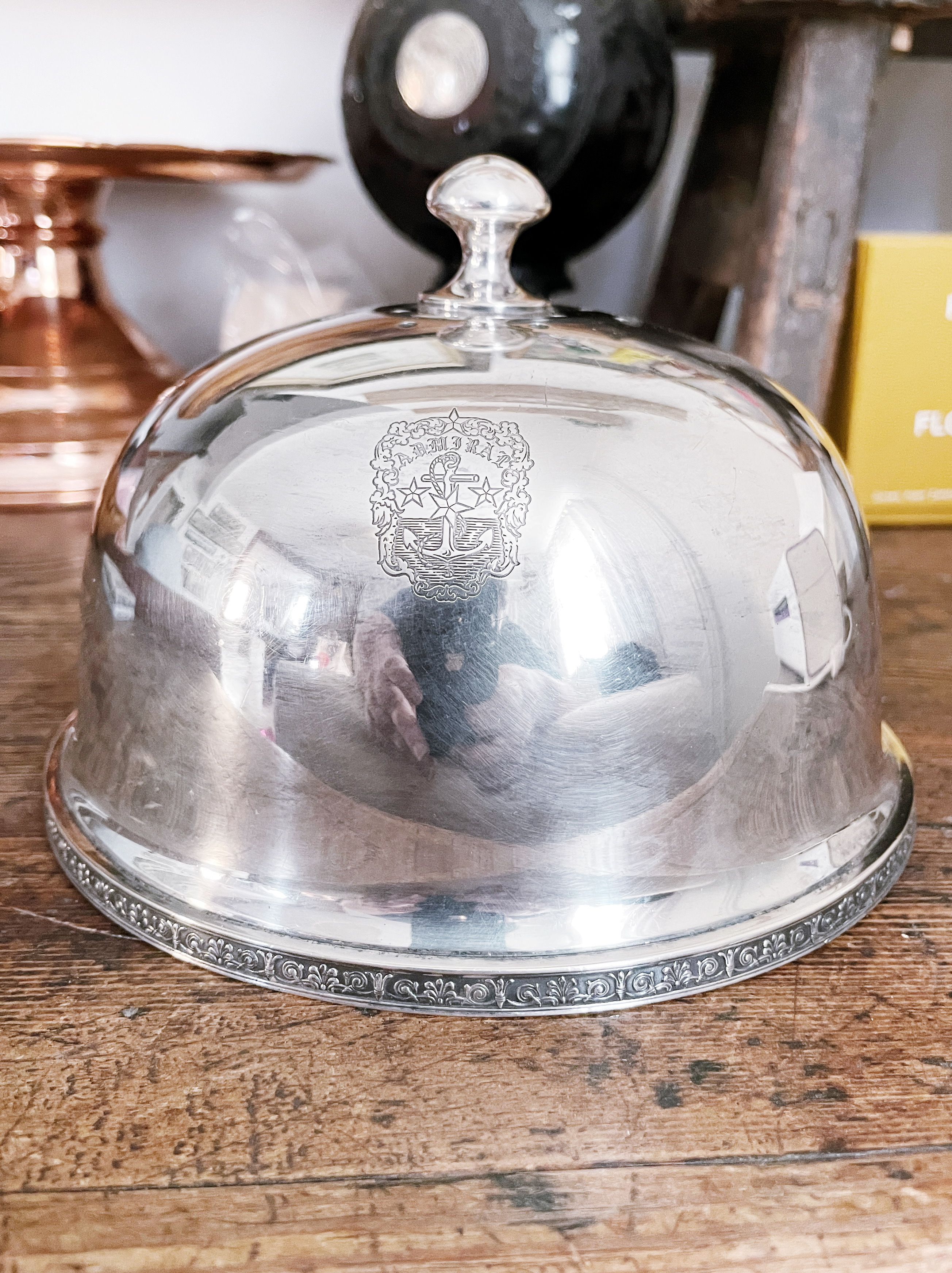 Antique Silver Plated Toast Cover from Admiral Hotel in Cape May NJ