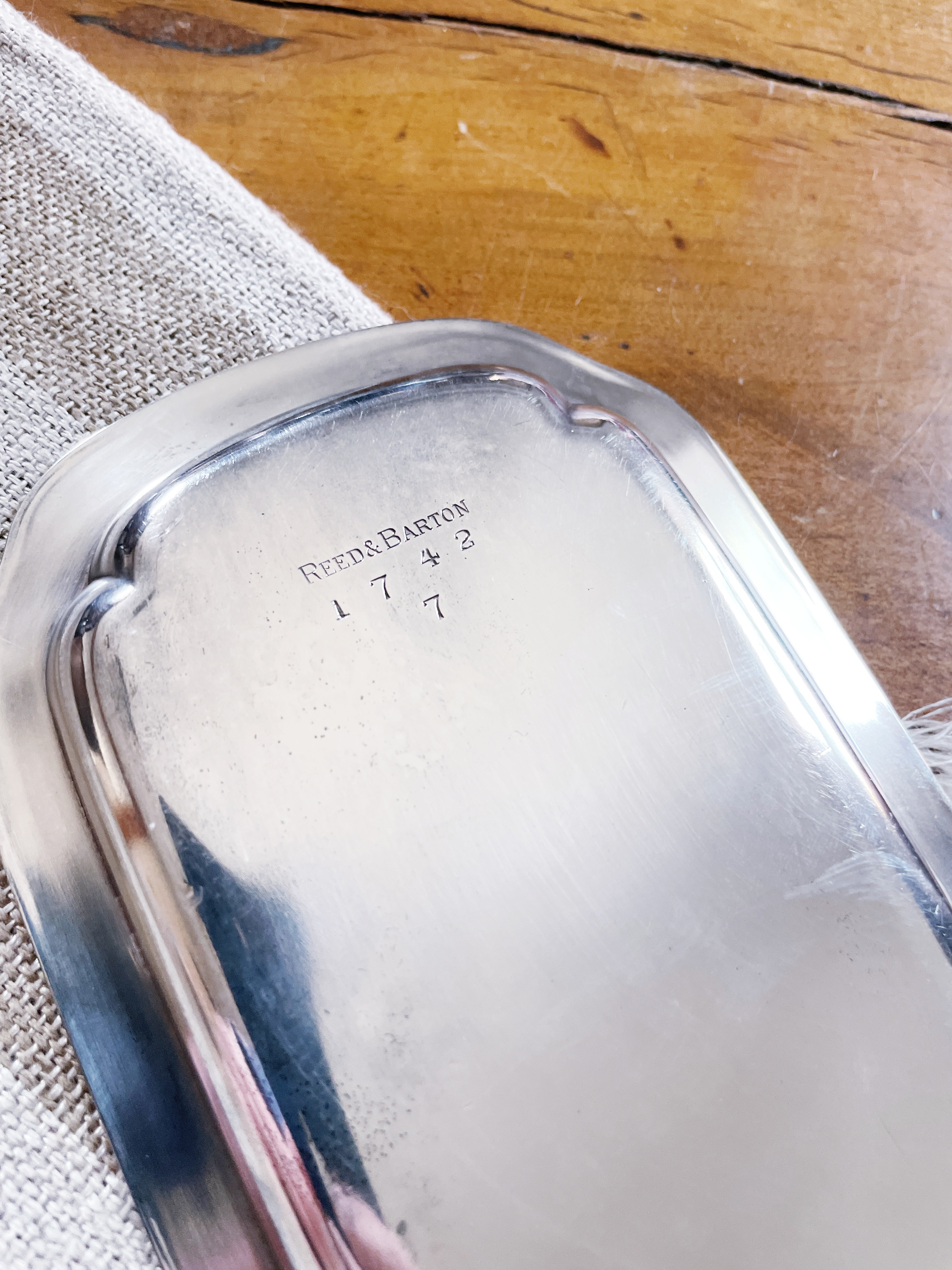 Antique Silver Plated Tip Tray from Admiral Hotel in Cape May NJ