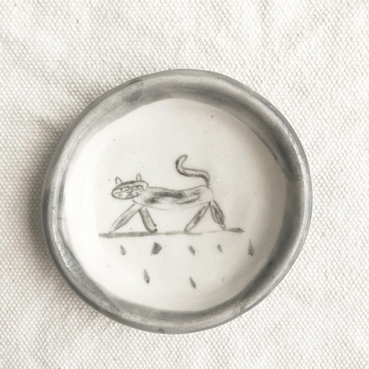 Handmade Ceramic Cat Dish