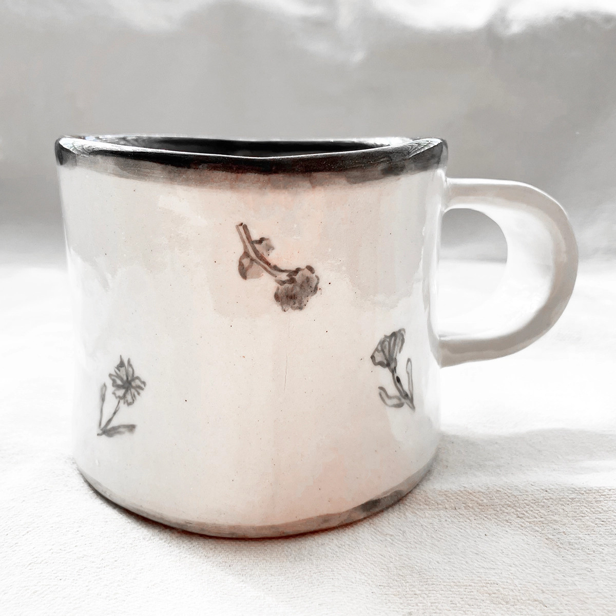 Handpainted Ceramic Deer Mug