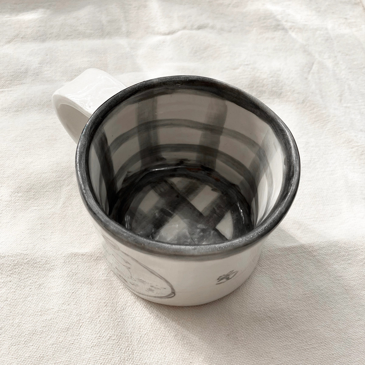 Handpainted Ceramic Deer Mug