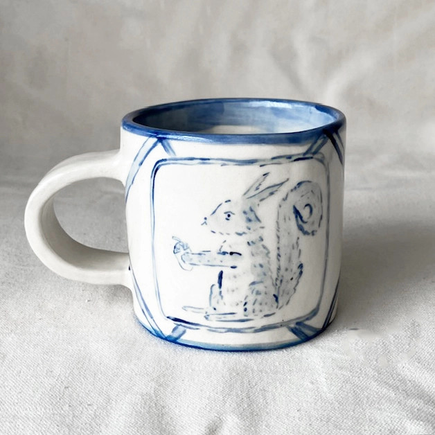 Handpainted Ceramic Squirrel Mug