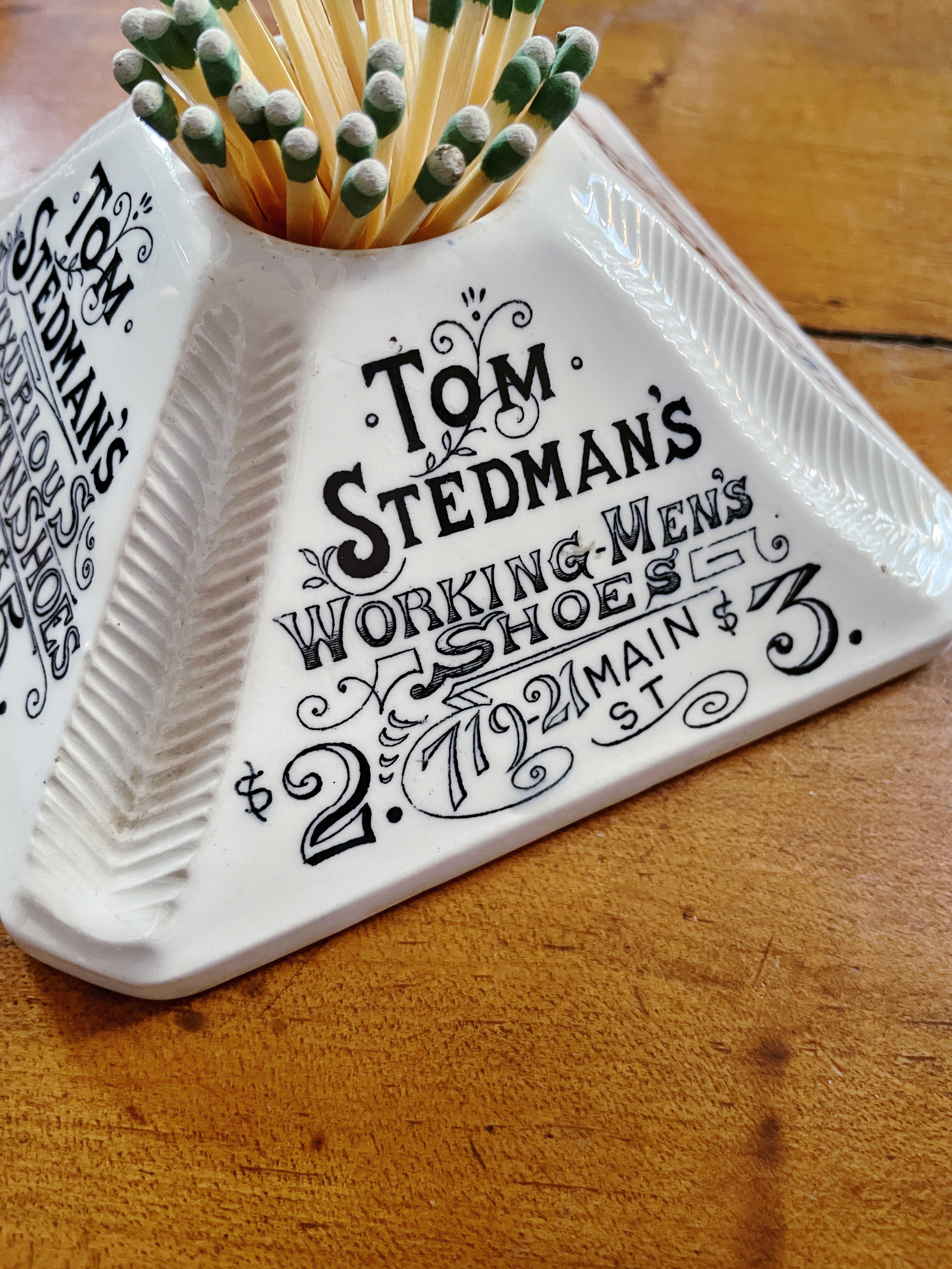 Antique English Shoe Store Advertising Match Striker