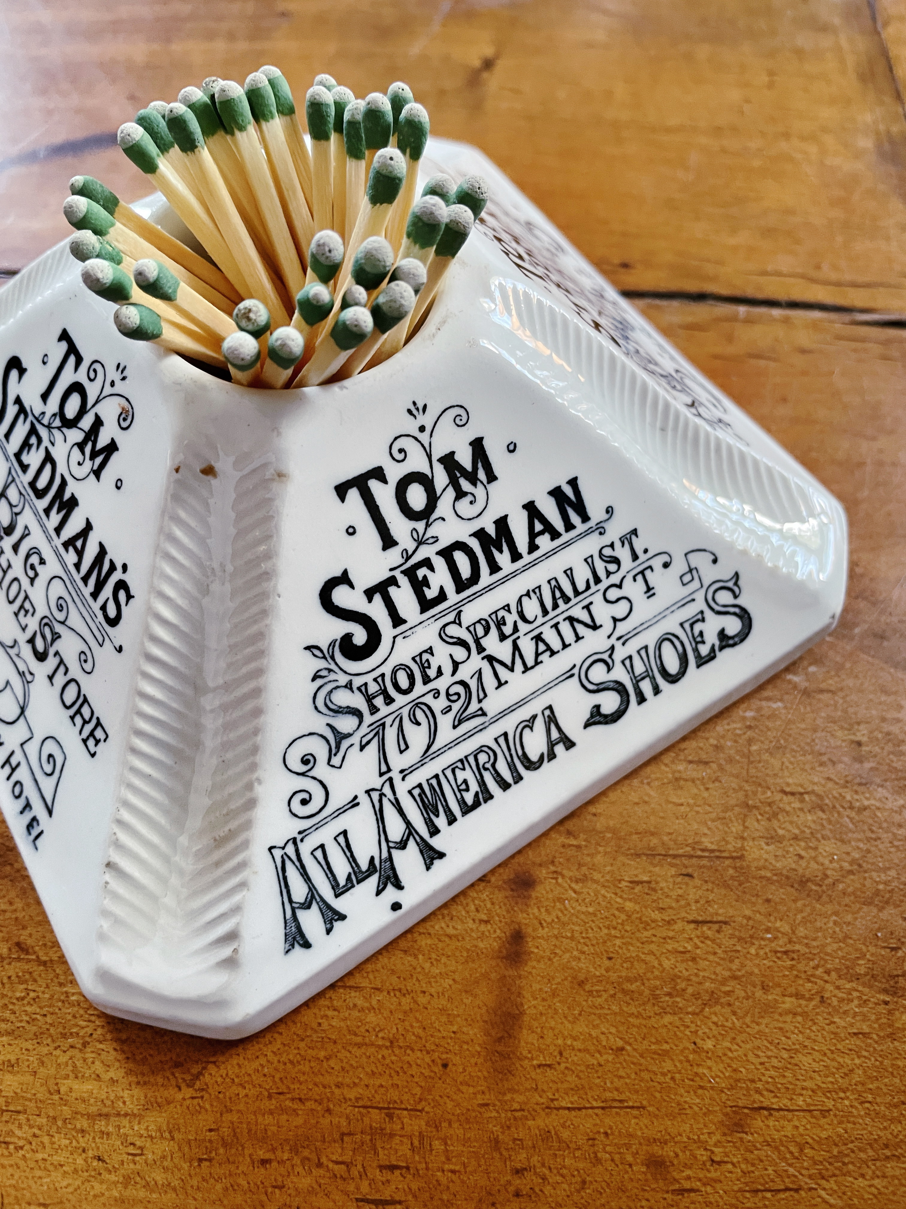 Antique English Shoe Store Advertising Match Striker