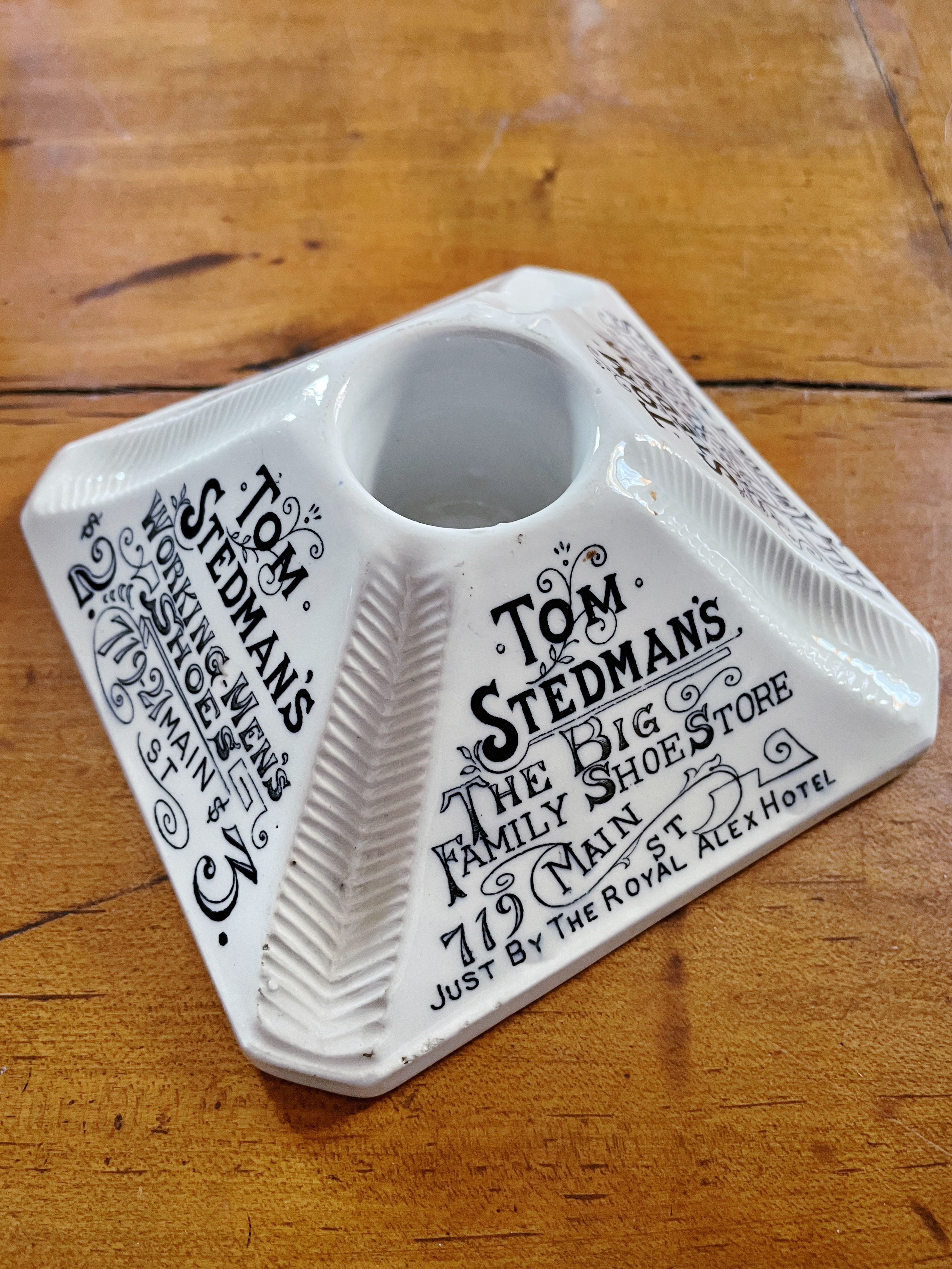 Antique English Shoe Store Advertising Match Striker