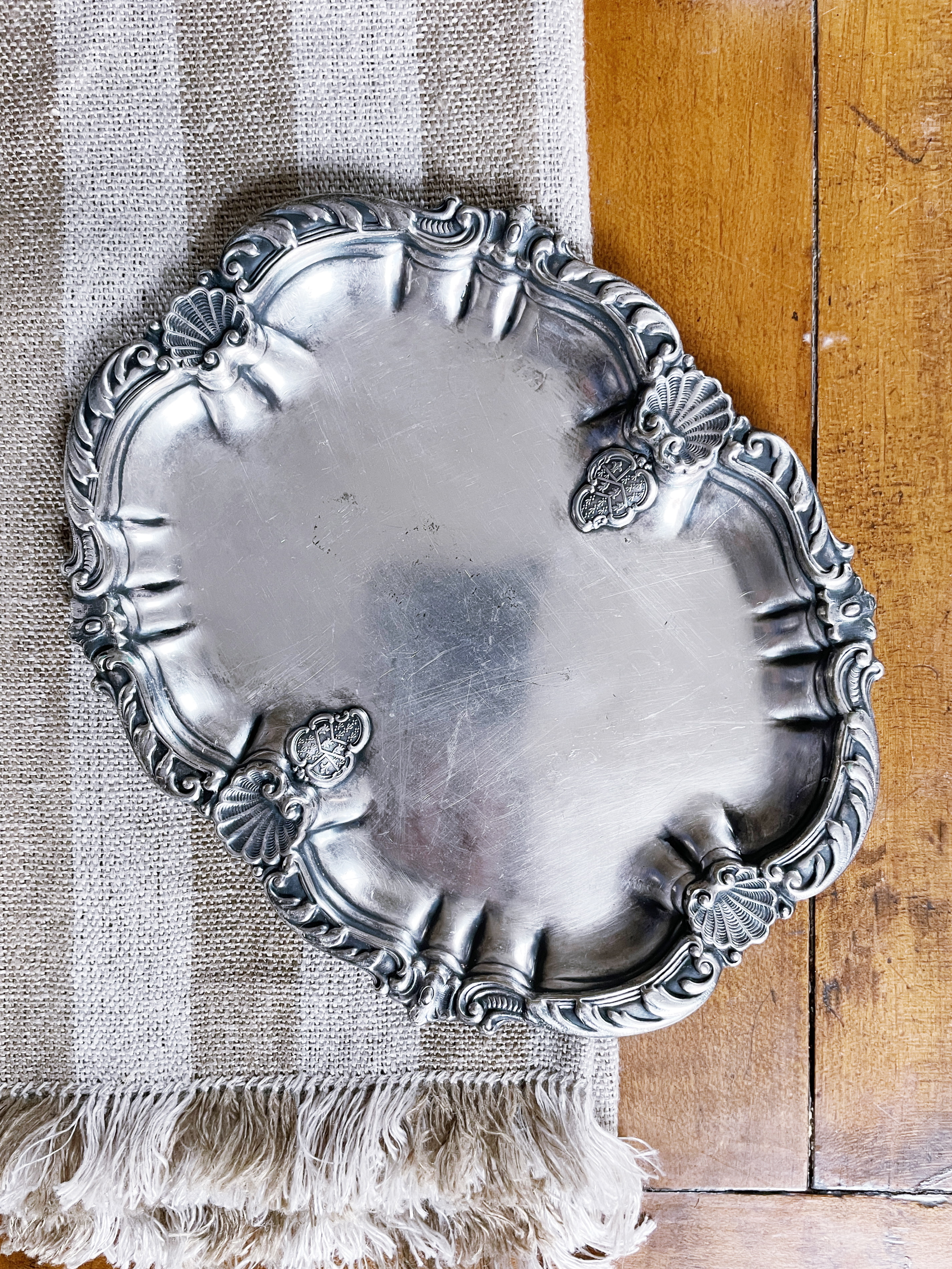 Antique Silver Plated Tip Tray From Holland House Hotel in Nyc