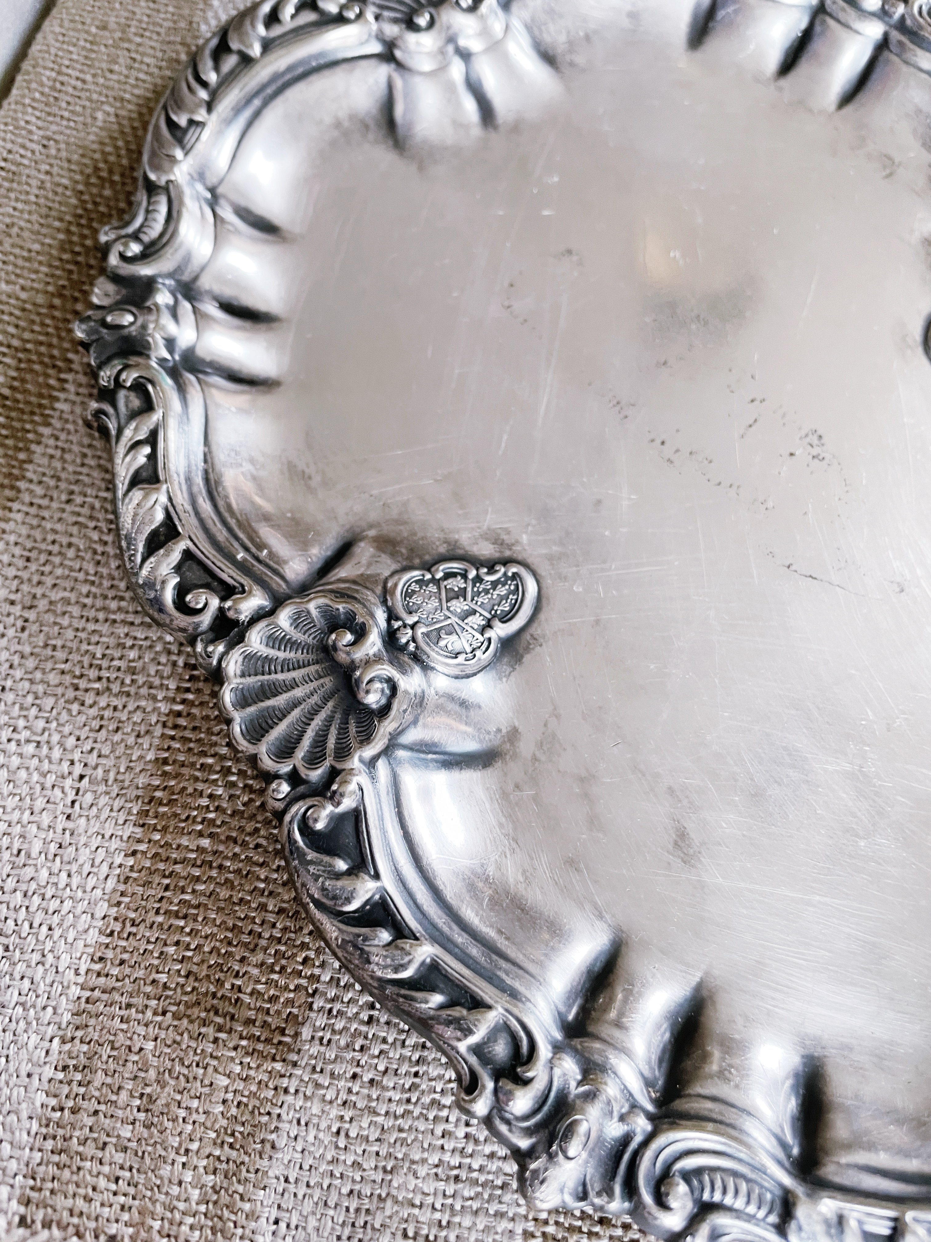 Antique Silver Plated Tip Tray From Holland House Hotel in Nyc