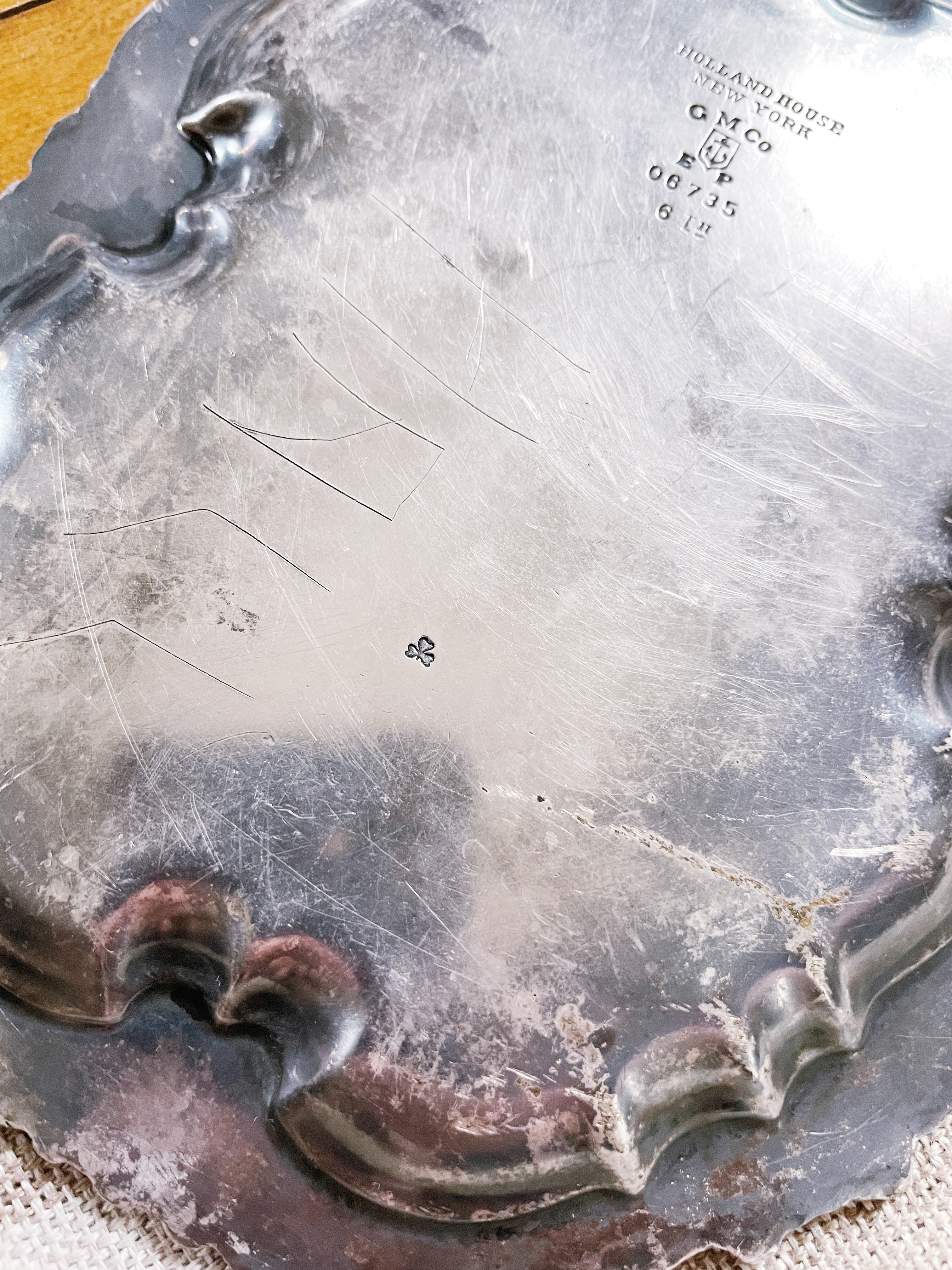 Antique Silver Plated Tip Tray From Holland House Hotel in Nyc