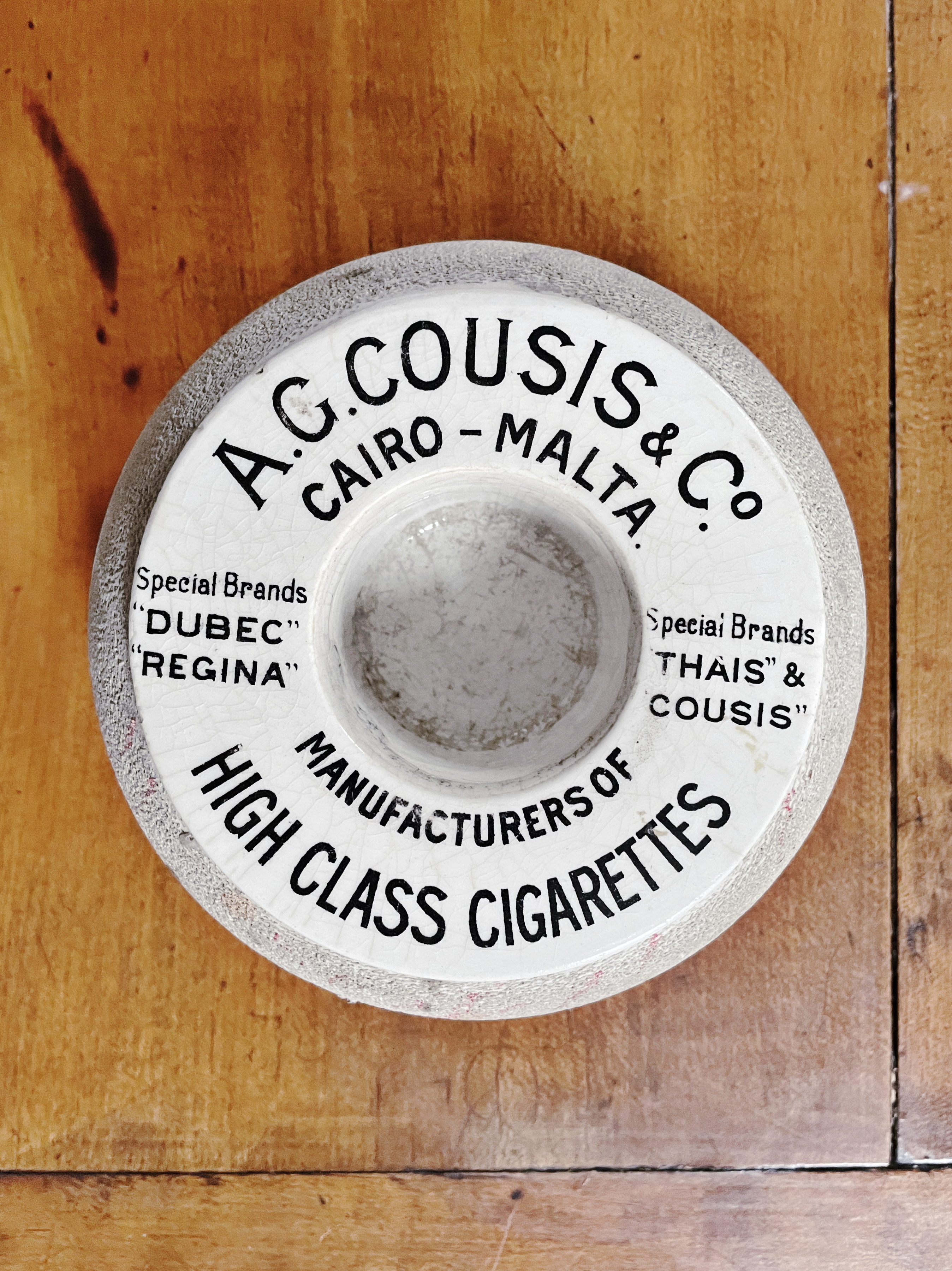 Antique English Cigarette Advertising Match Striker