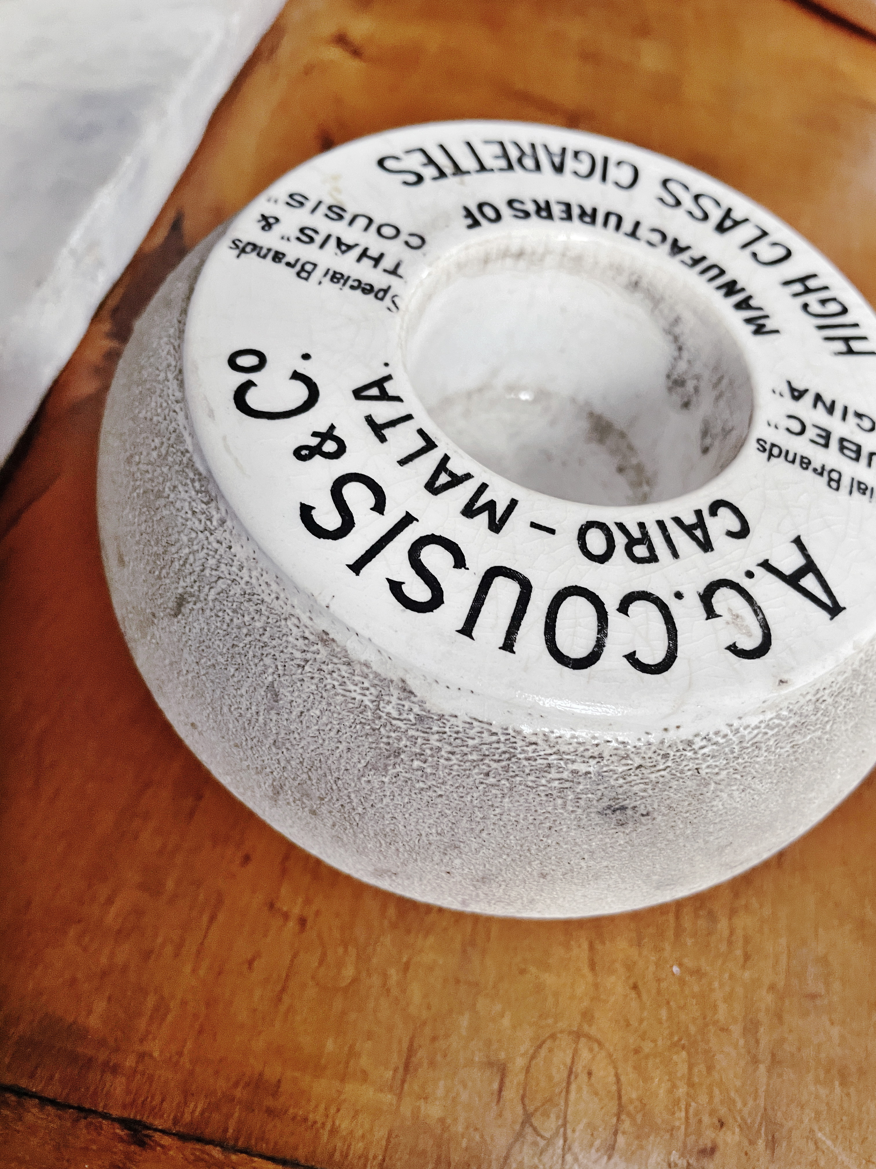 Antique English Cigarette Advertising Match Striker