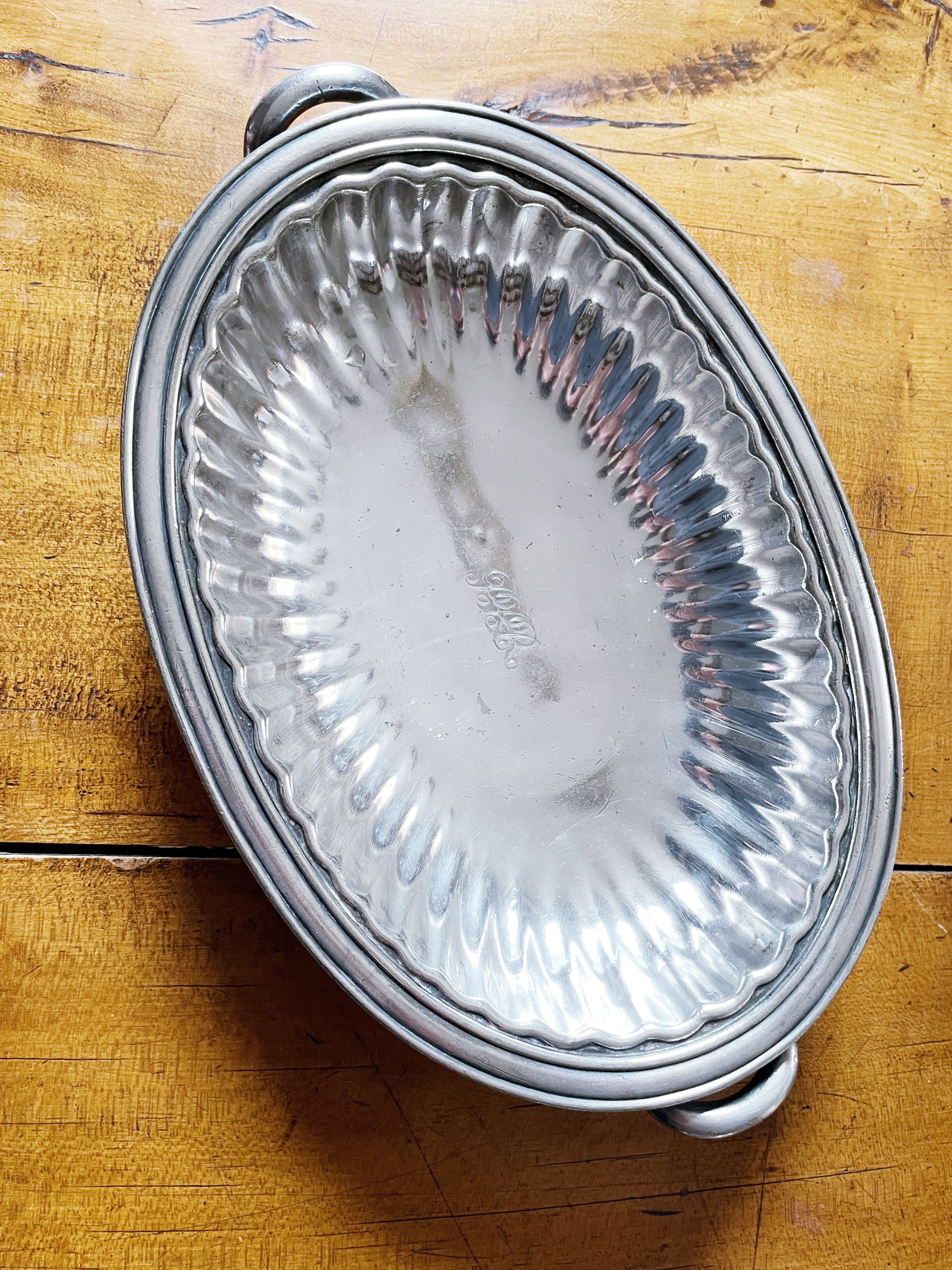 Antique Silver Plated Pennsylvania Railroad Pedestal Serving Dish