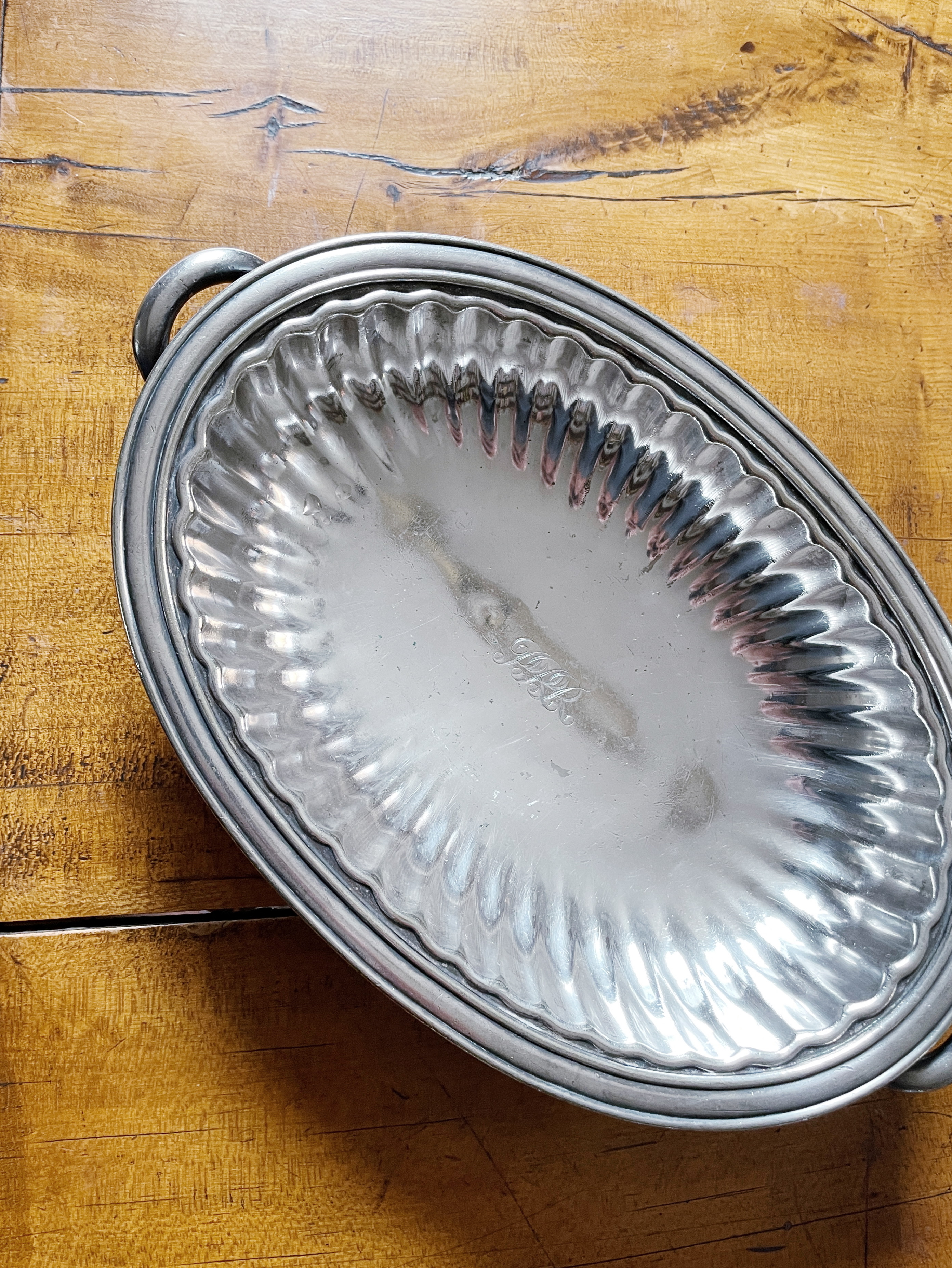 Antique Silver Plated Pennsylvania Railroad Pedestal Serving Dish