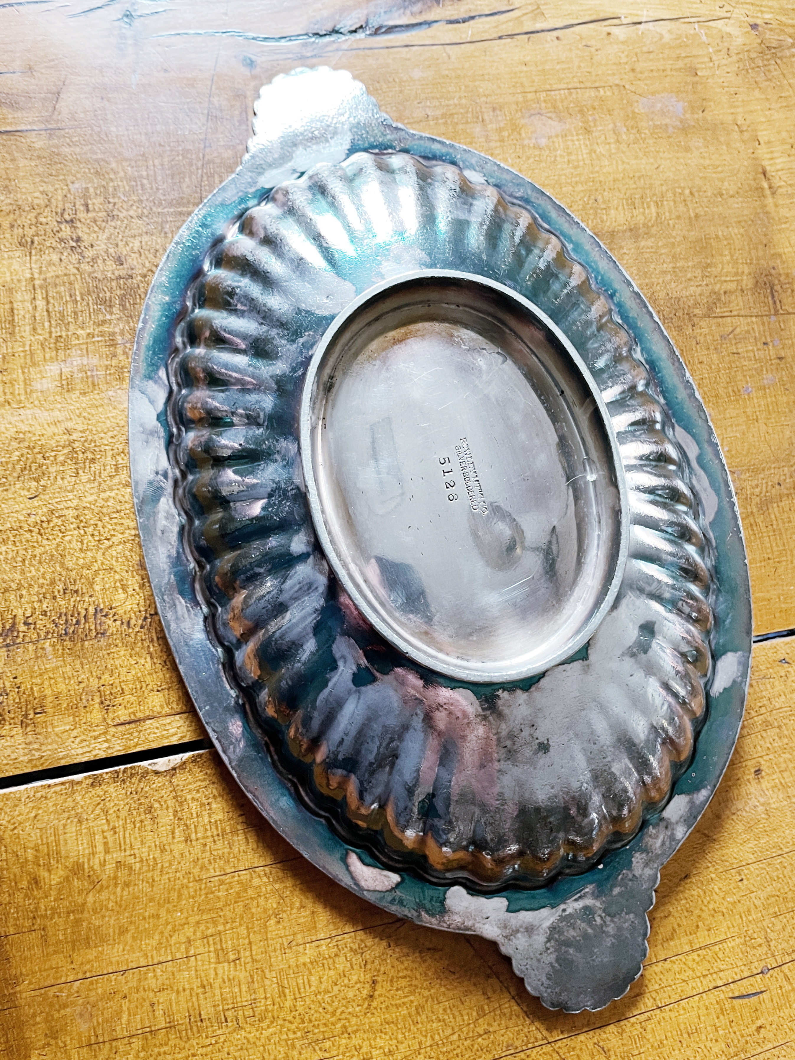 Antique Silver Plated Pennsylvania Railroad Footed Serving Dish