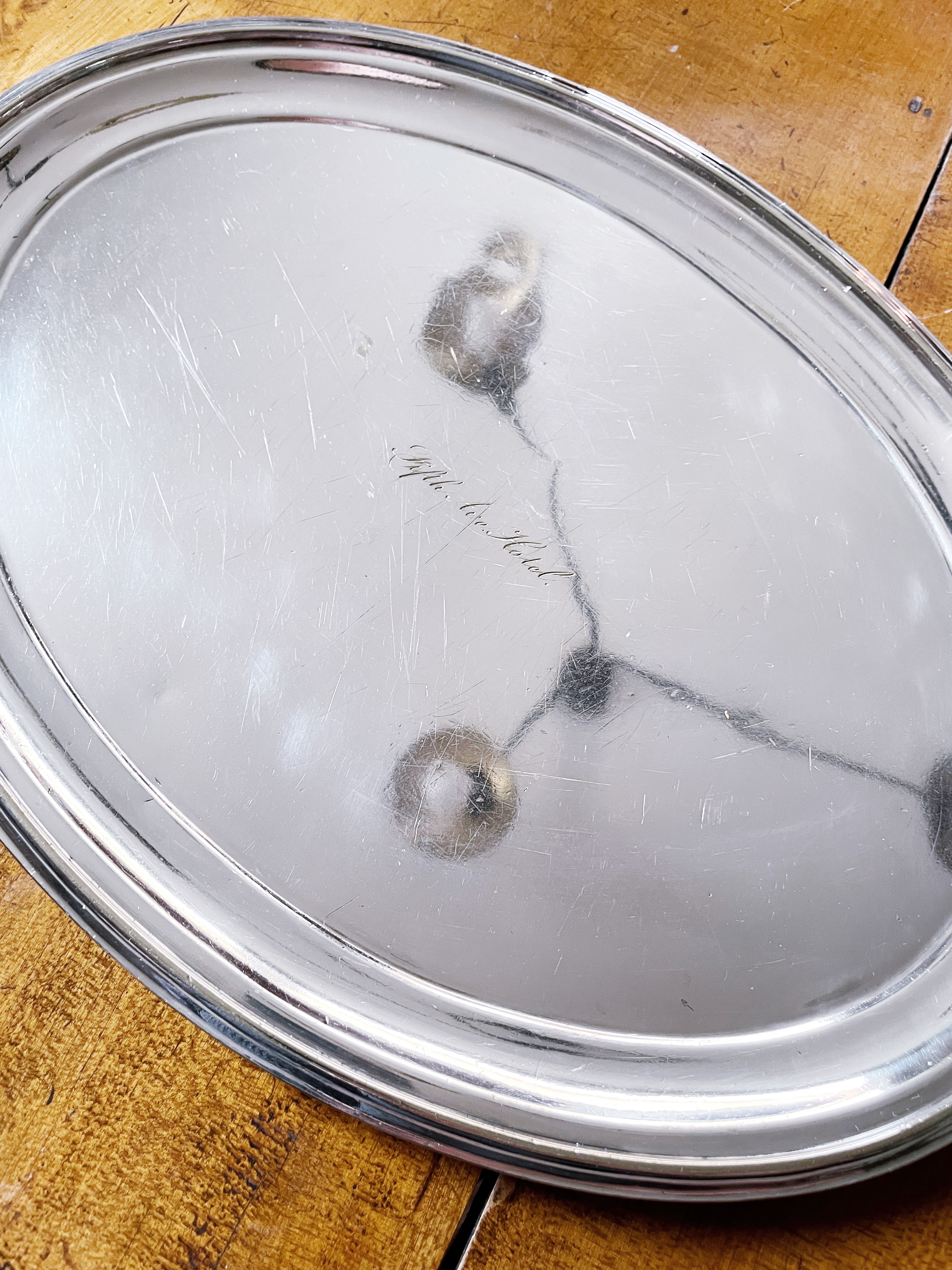 Victorian Era Silver Serving Tray from The Fifth Avenue Hotel NYC