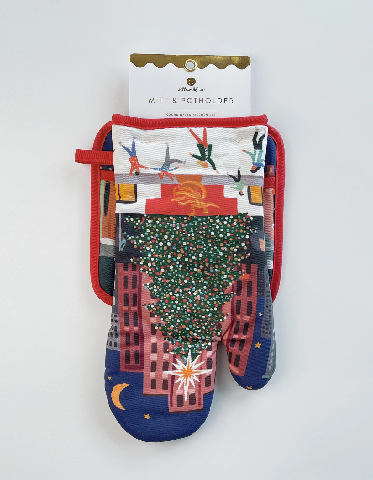 Rockefeller Cotton Oven Mitt + Pot Holder Set