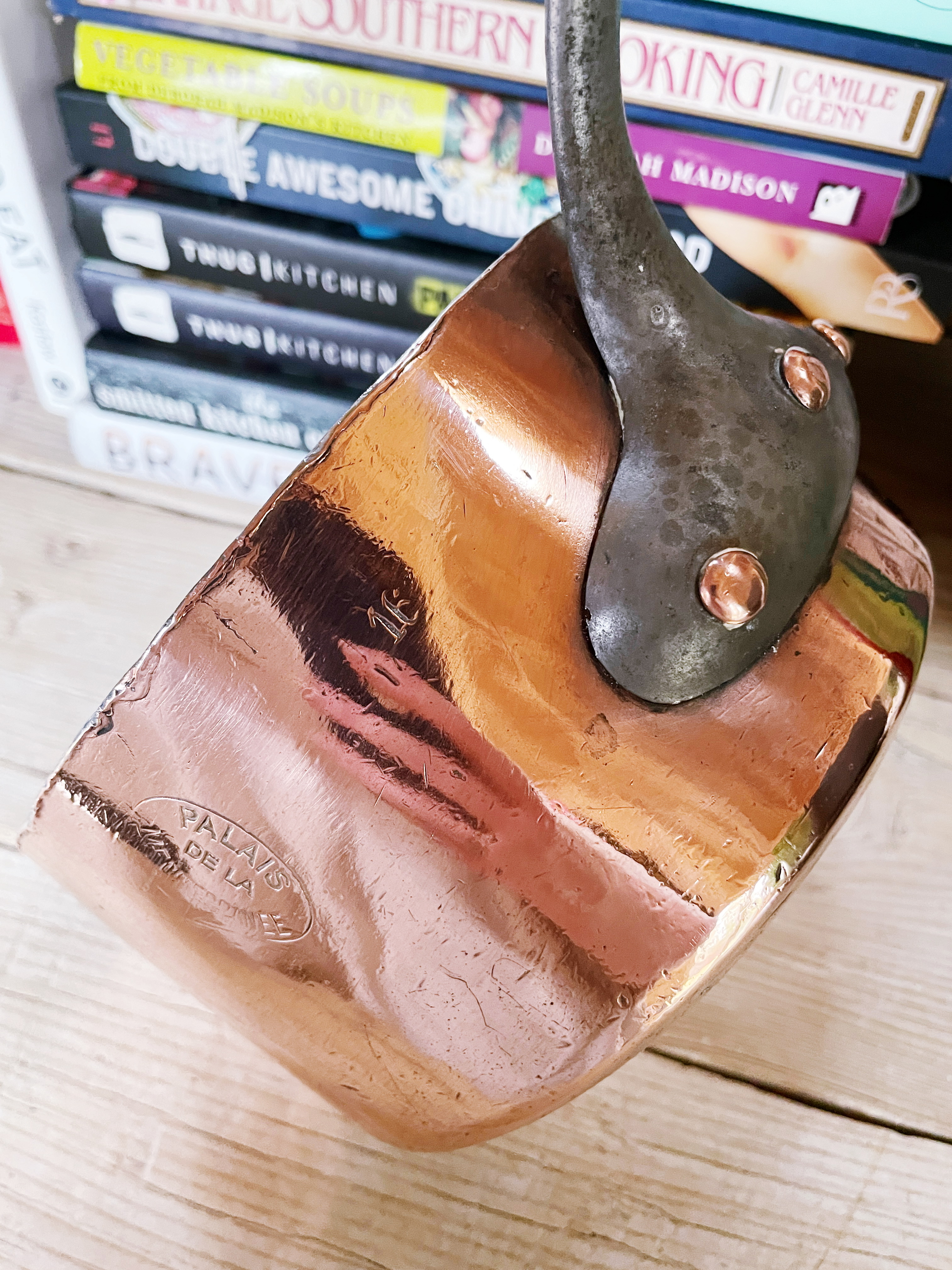 Antique French Gaillard Copper Pot from Hotel Palais de La Mediterranee in Nice