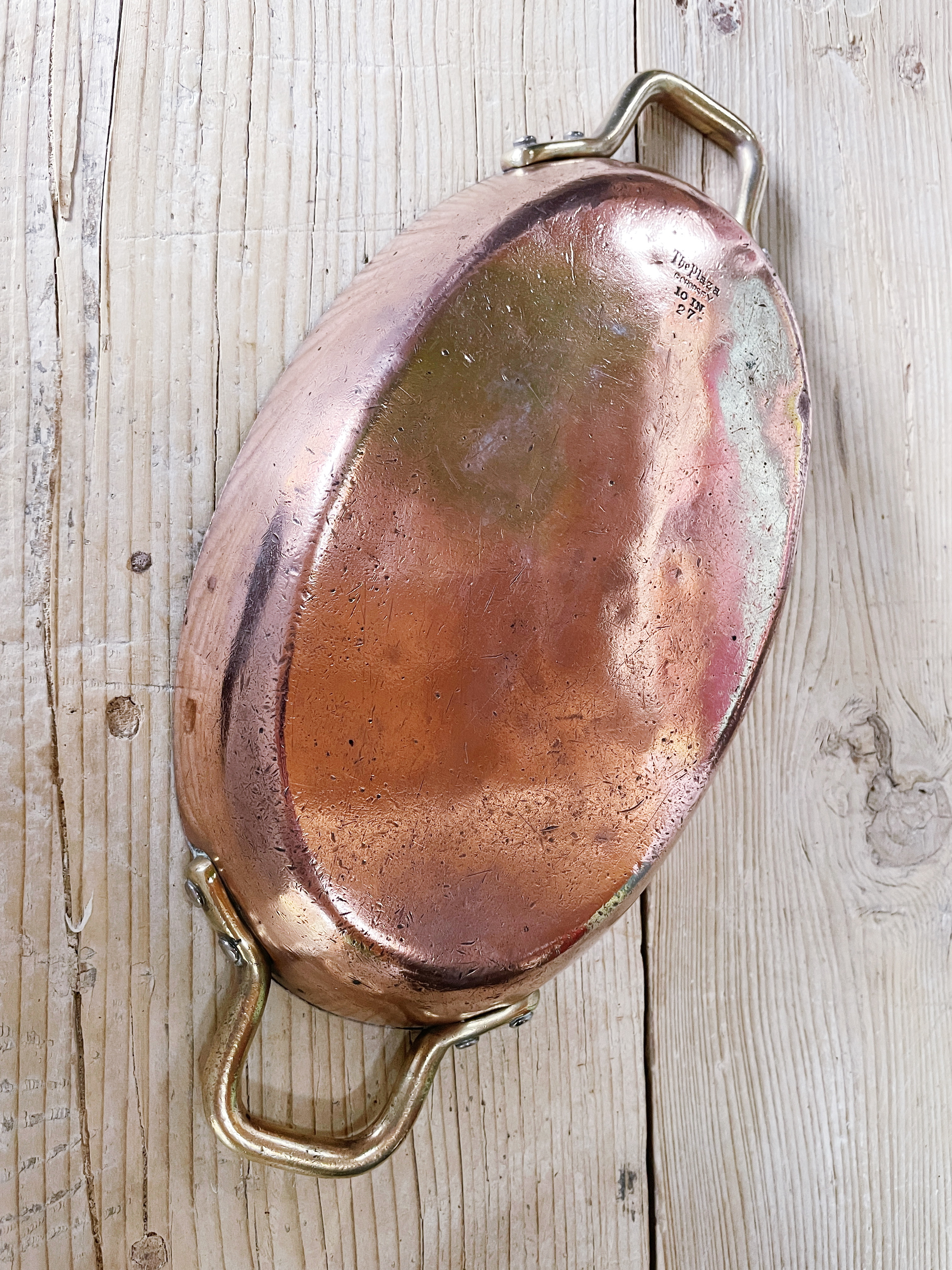 Antique Copper Gratin Pan from The Plaza NYC
