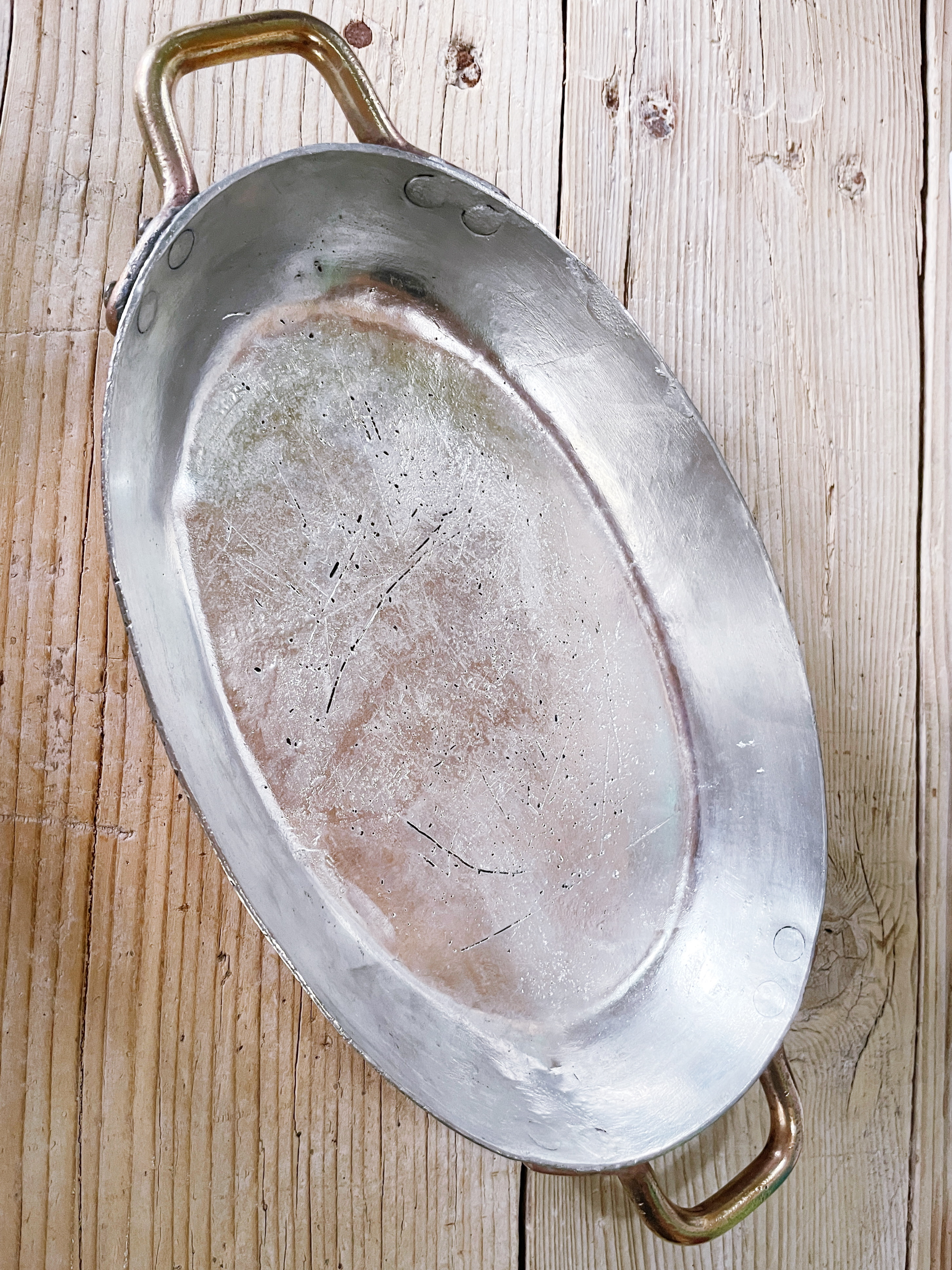 Antique Copper Gratin Pan from The Plaza NYC