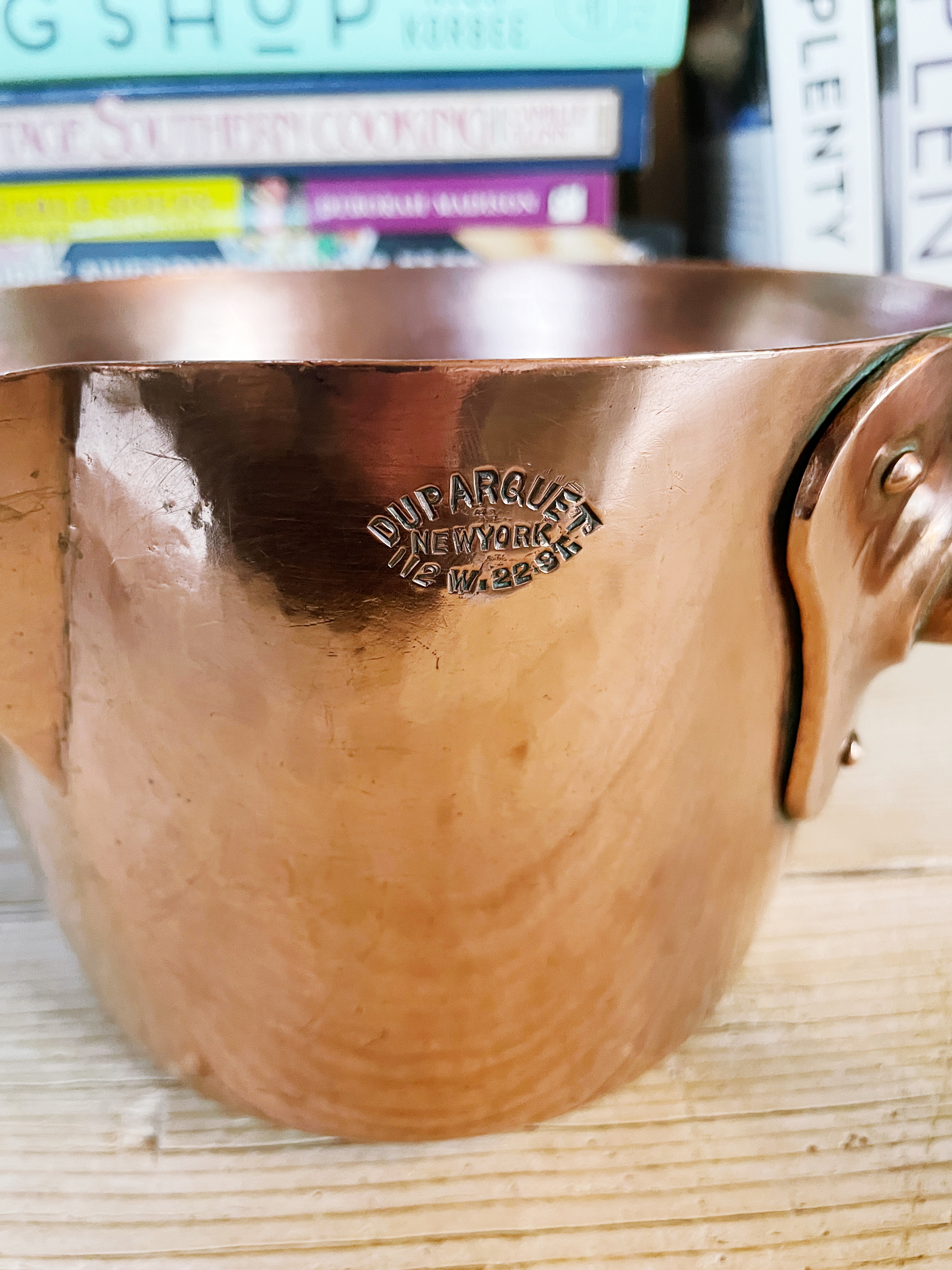 Antique Duparquet Copper Sugar Pot