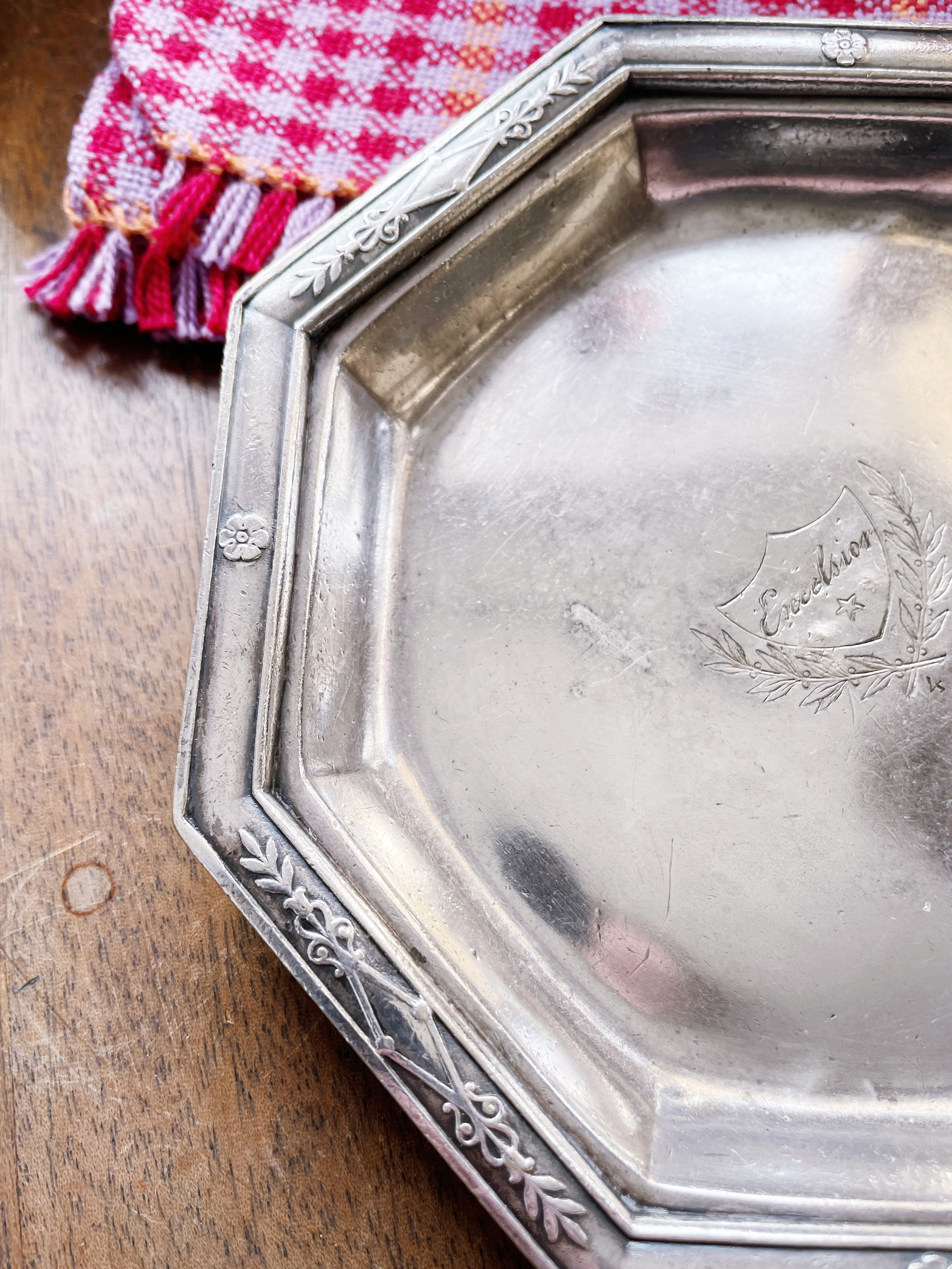 Vintage Christofle Silver Plated Bottle Coaster from Hotel Excelsior Rome