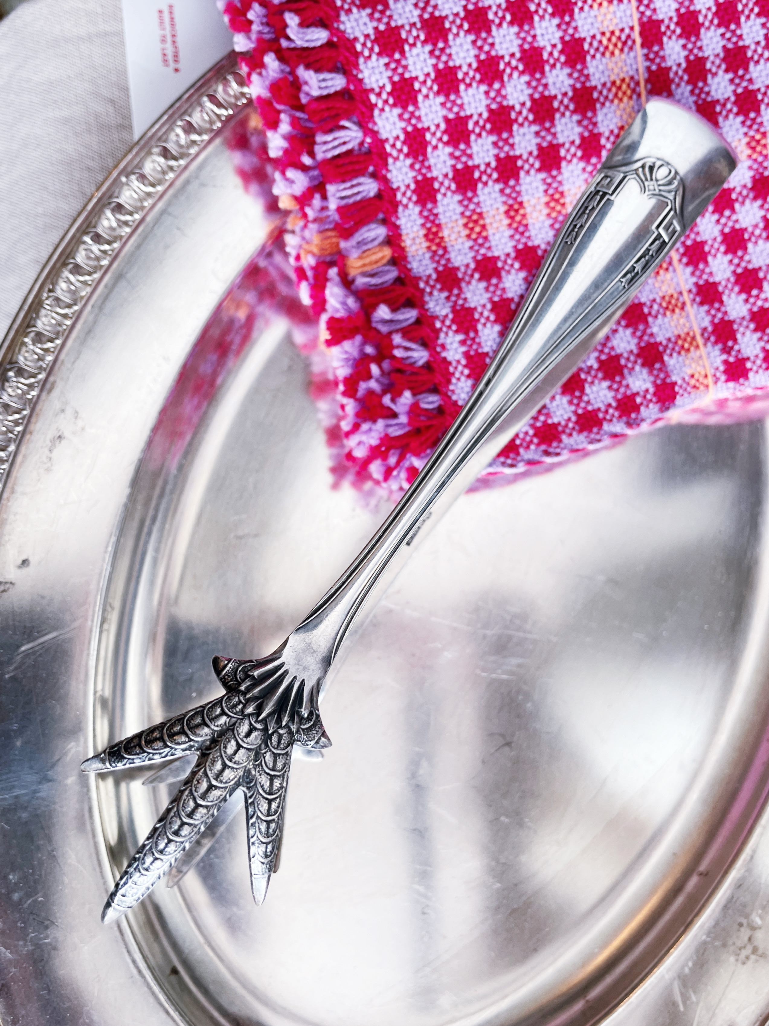 Vintage Silver Plated Ice Tongs from The Lafayette Hotel NYC