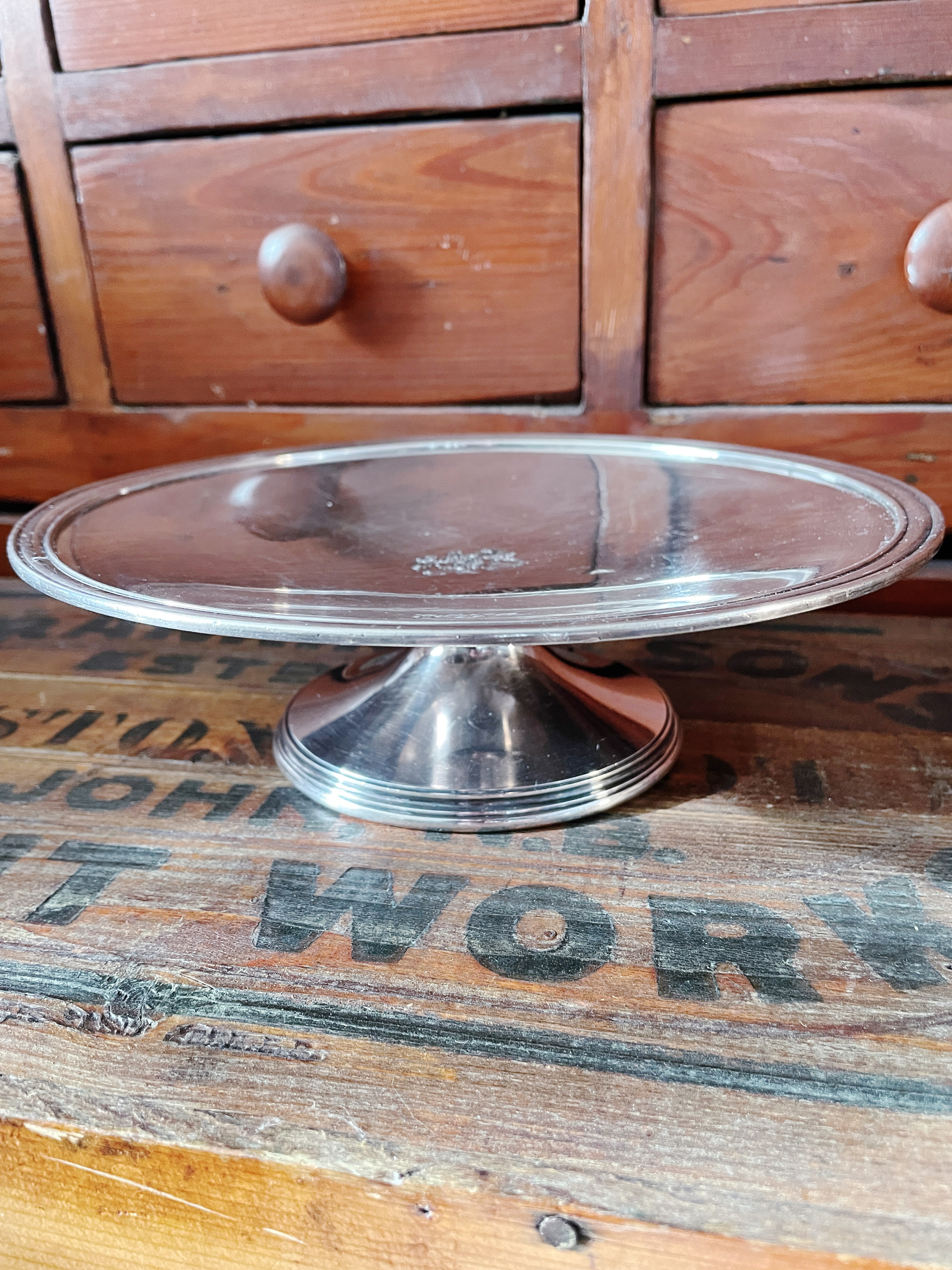 1922 Silver Dessert Stand from Shelburne Hotel in Atlantic City