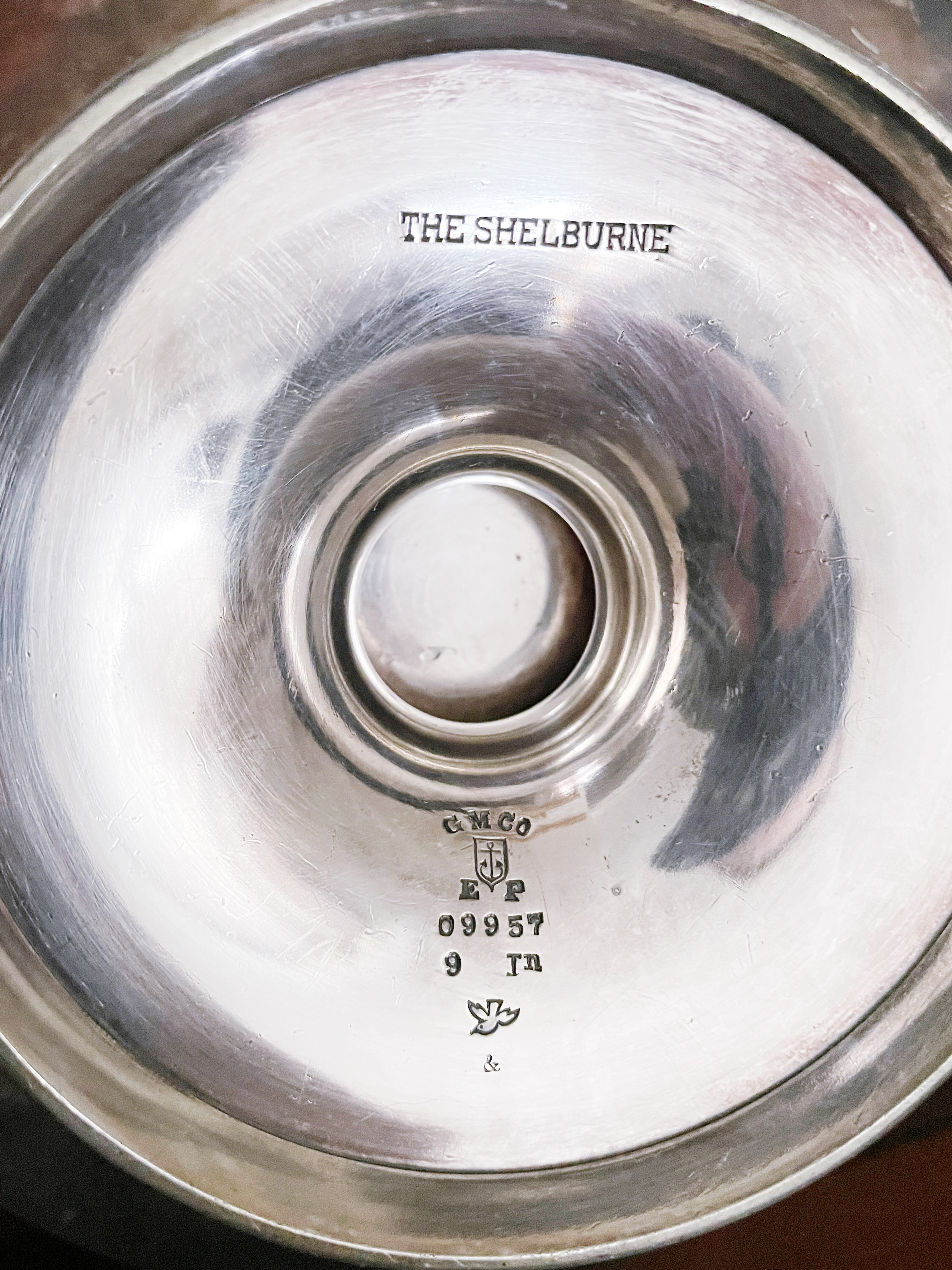 1922 Silver Dessert Stand from Shelburne Hotel in Atlantic City