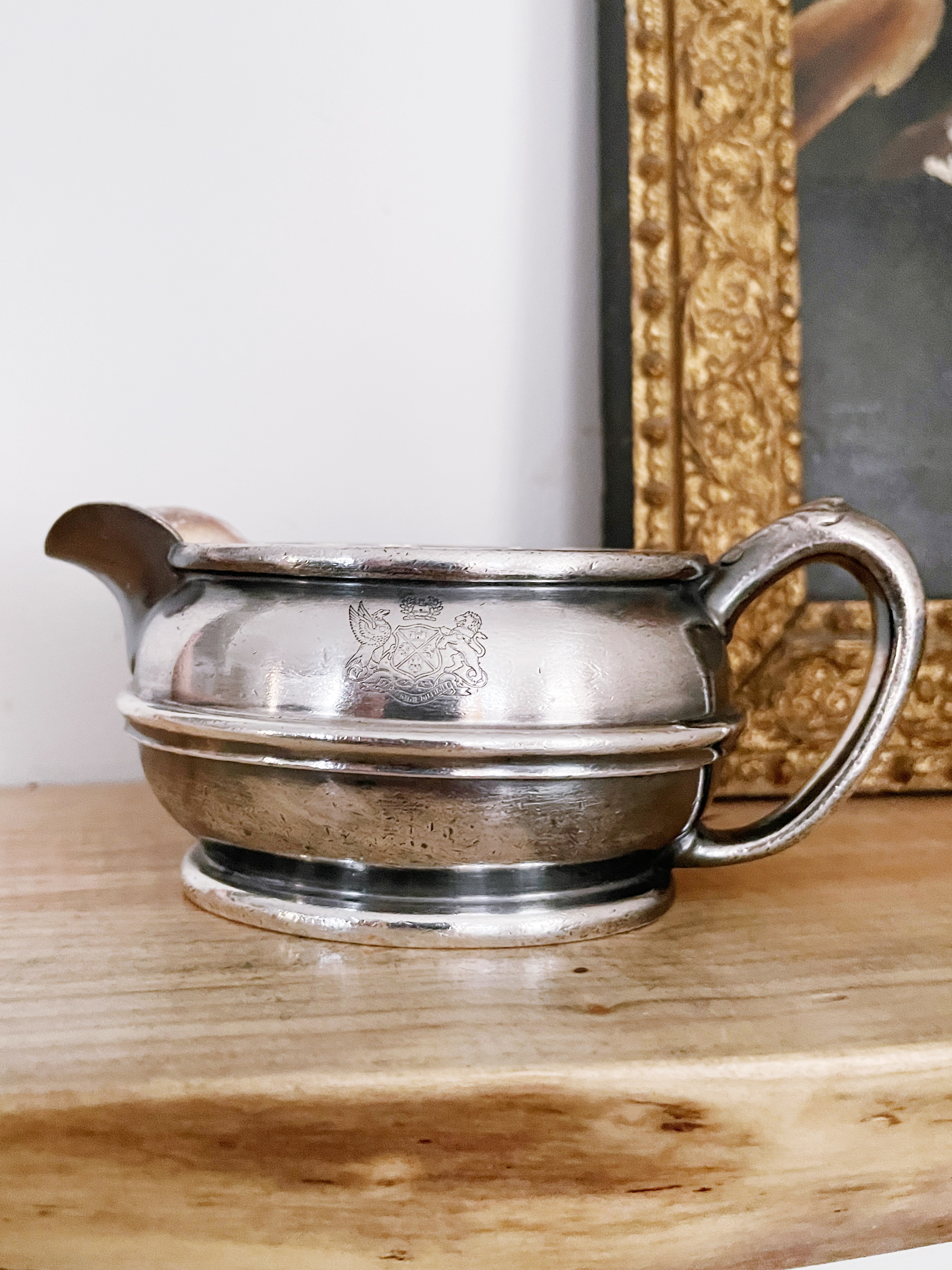 Antique Silver Plated Creamer from The Hotel Beaconsfield in Brookline Mass
