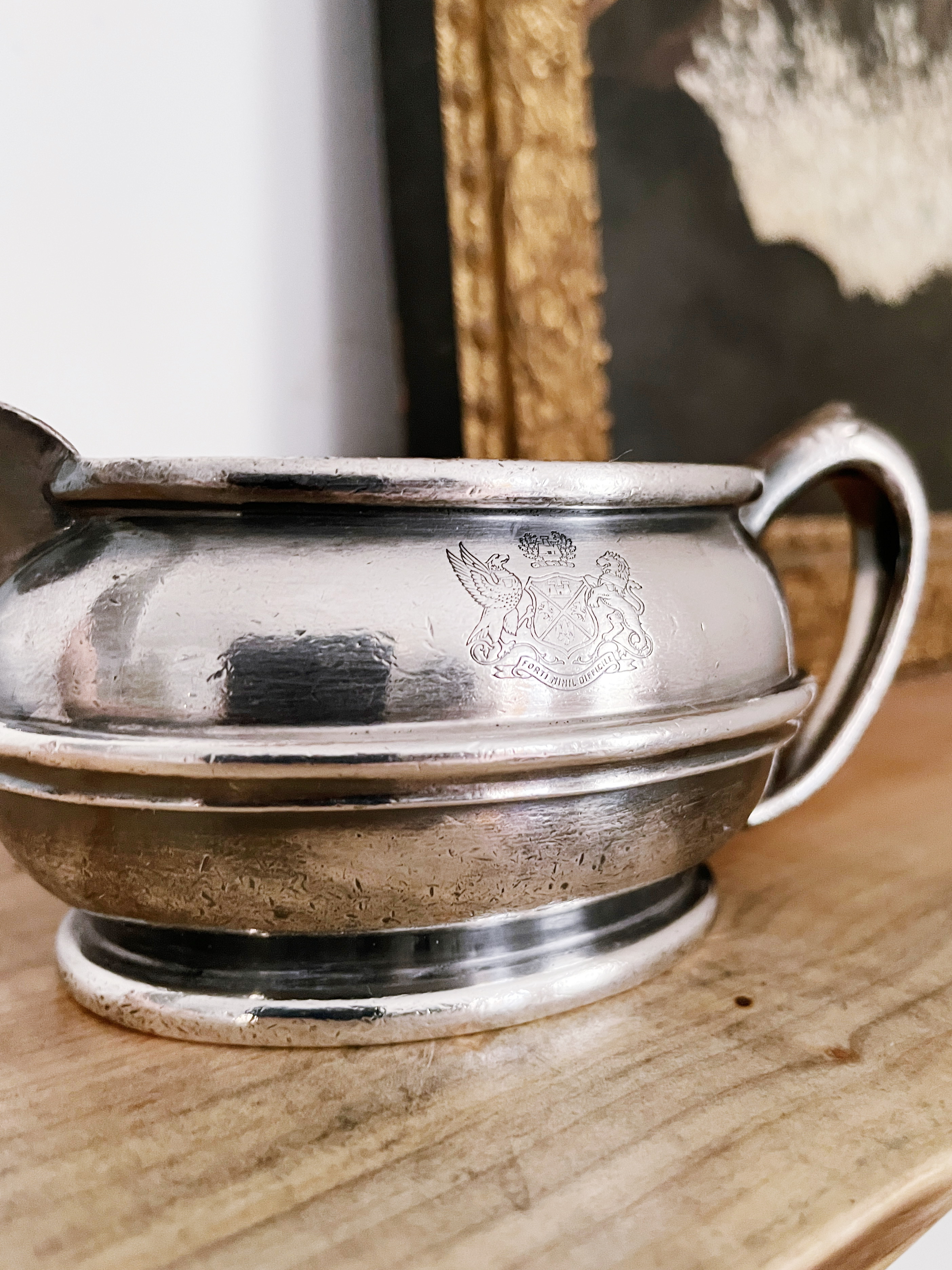Antique Silver Plated Creamer from The Hotel Beaconsfield in Brookline Mass